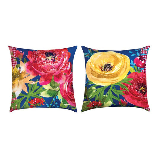 ROOSTER BOUQUET FLORAL CLIMAWEAVE PILLOW