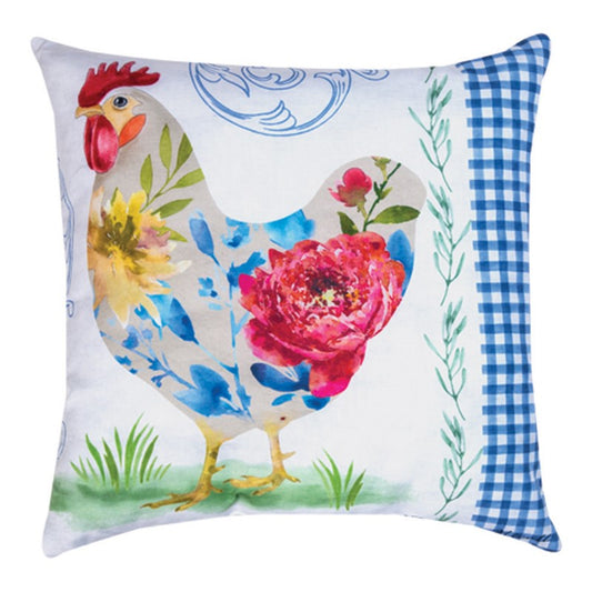 ROOSTER BOUQUET CLIMAWEAVE PILLOW