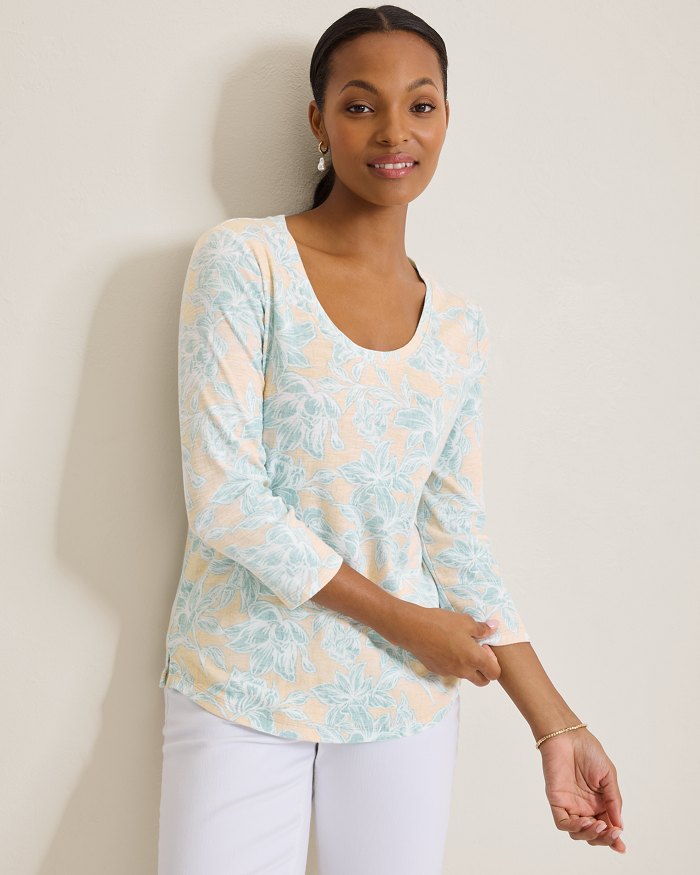 ASHBY ISLES PARADISO PETALS 3/4 SLEEVE T-SHIRT
