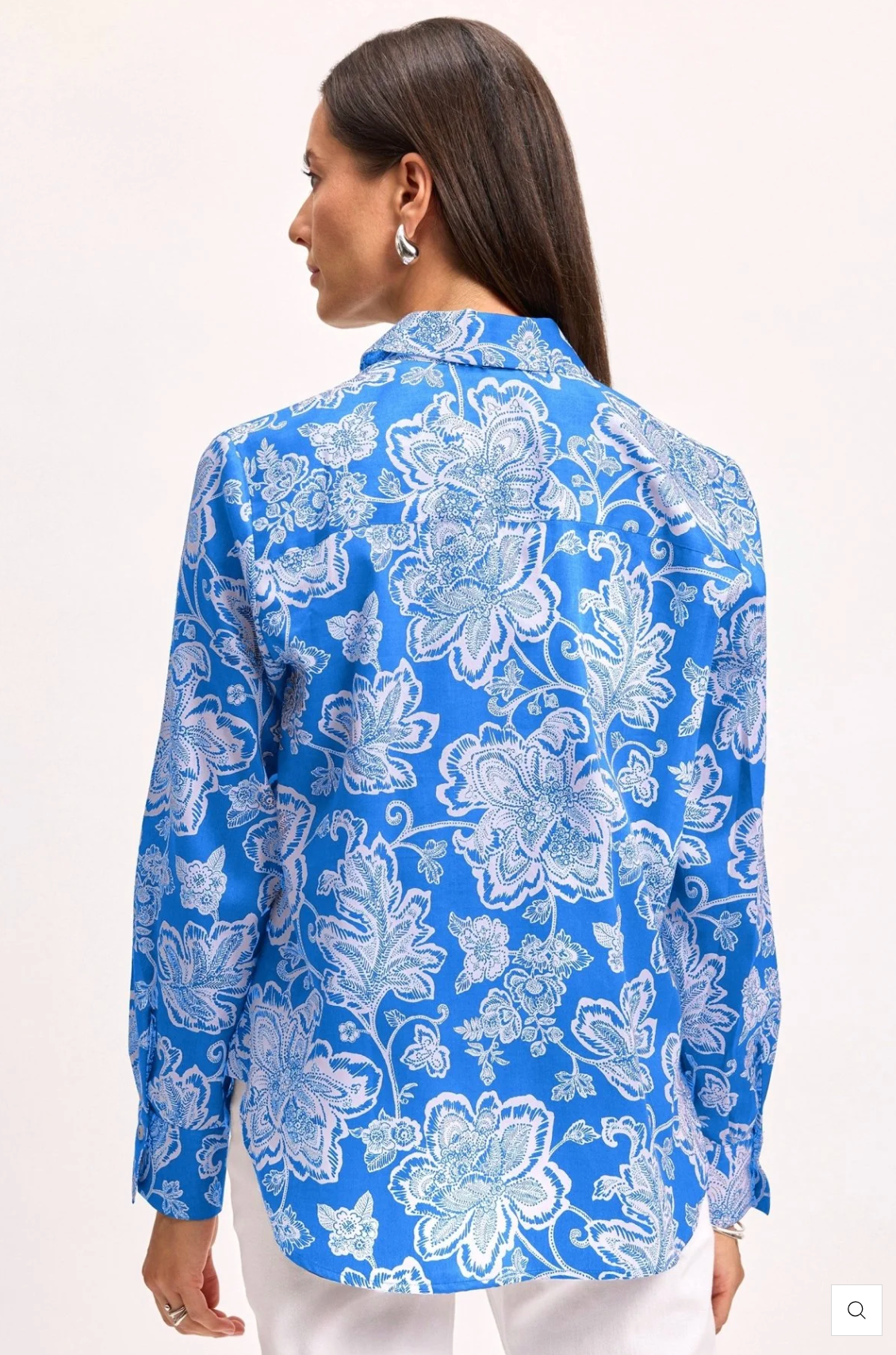 MEGHAN WOODBLOCK FLORAL LONG SLEEVE SHIRT