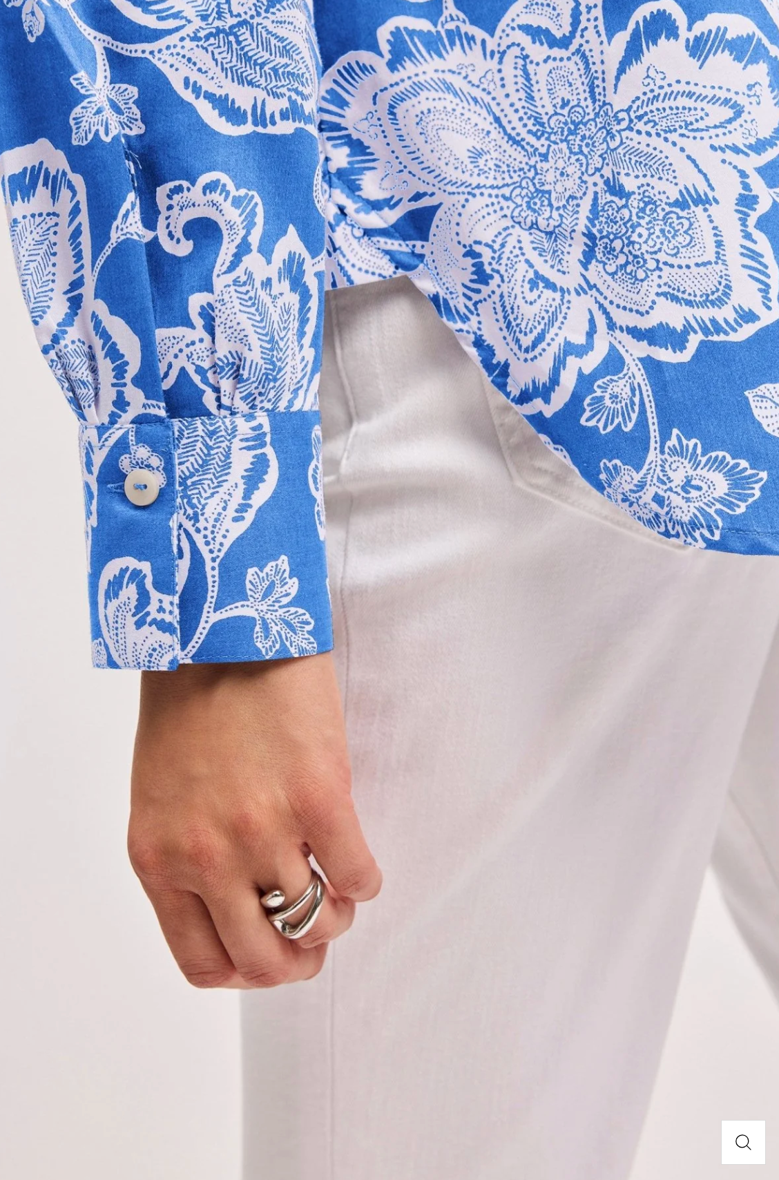 MEGHAN WOODBLOCK FLORAL LONG SLEEVE SHIRT