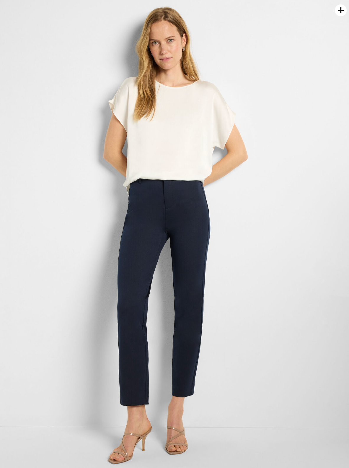 NIC+ZOE 28" COTTON BI-STRETCH COPLEY STRAIGHT PANT