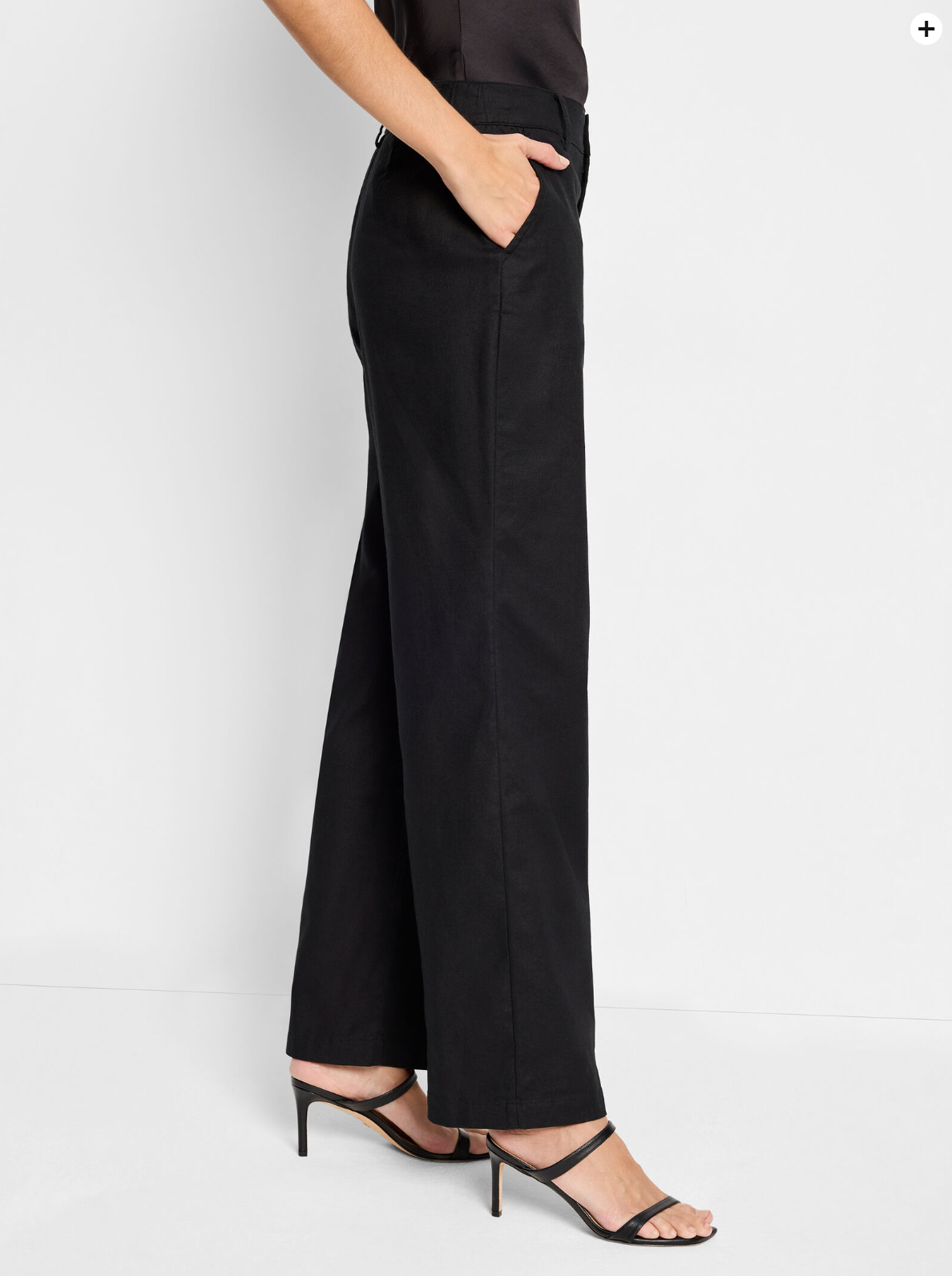 NIC+ZOE 31" LINEN COTTON ELIOT WIDE-LEG PANT