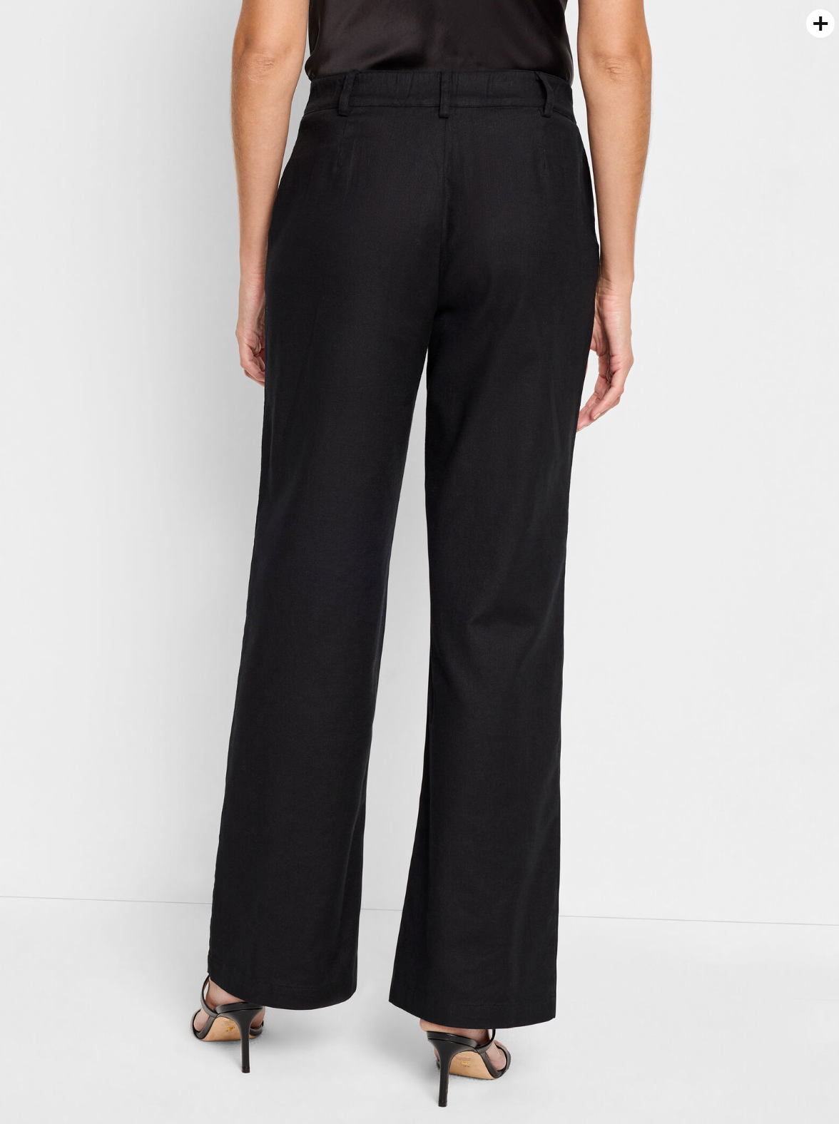 NIC+ZOE 31" LINEN COTTON ELIOT WIDE-LEG PANT