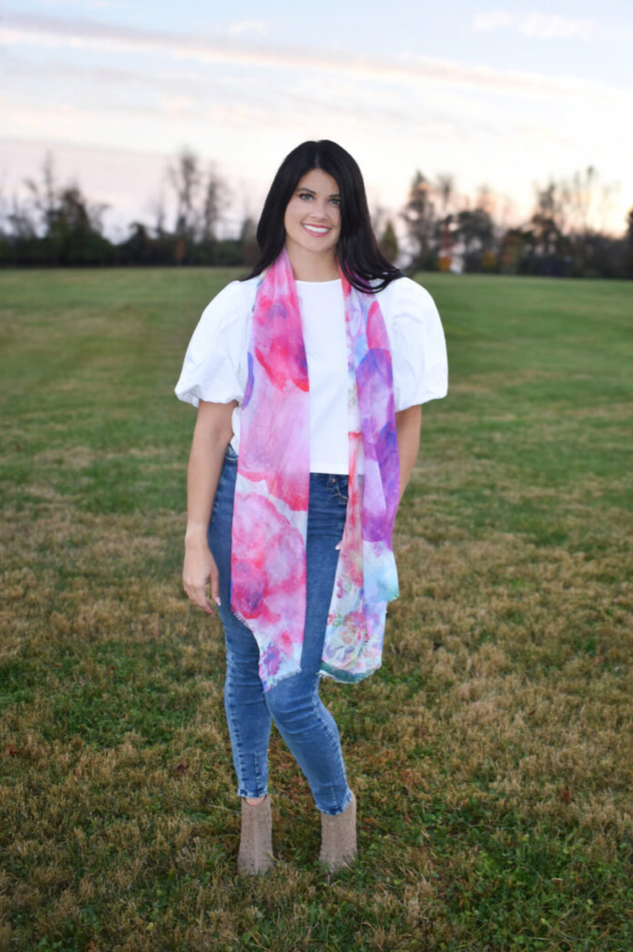 HEAVENLY FLORAL MODAL SCARF