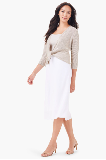 NIC+ZOE RUMBA LINEN SLIP SKIRT
