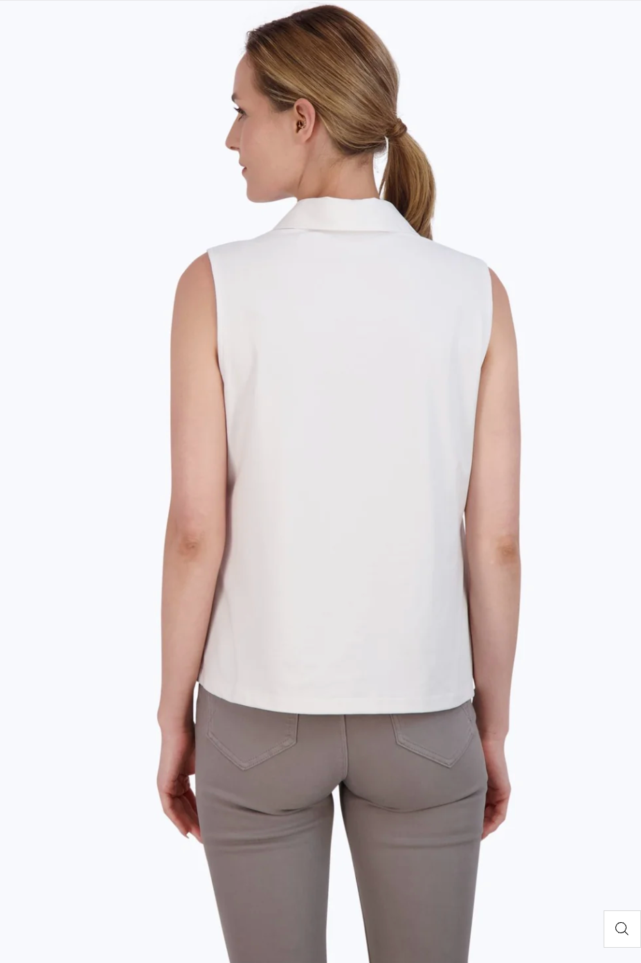 RICKI KNIT-WOVEN SLEEVELESS LAYERING TANK