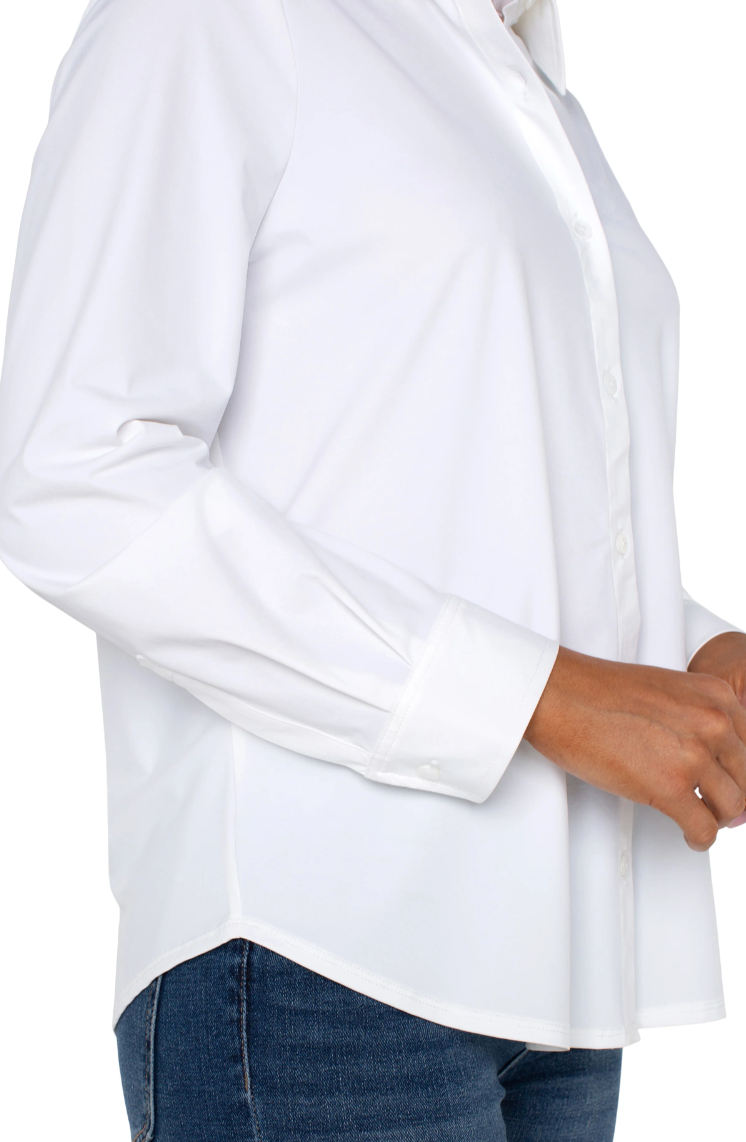 LIVERPOOL LONG SLEEVE BUTTON FRONT KNIT SHIRT