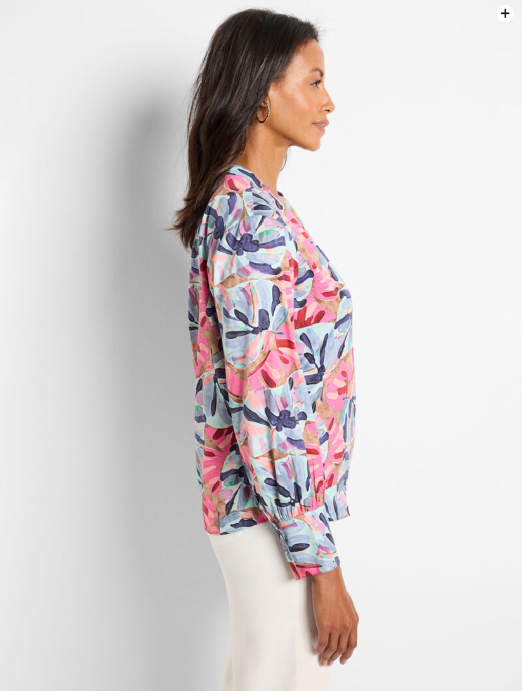 NIC+ZOE FIREWORK FOLIAGE WOVEN TOP