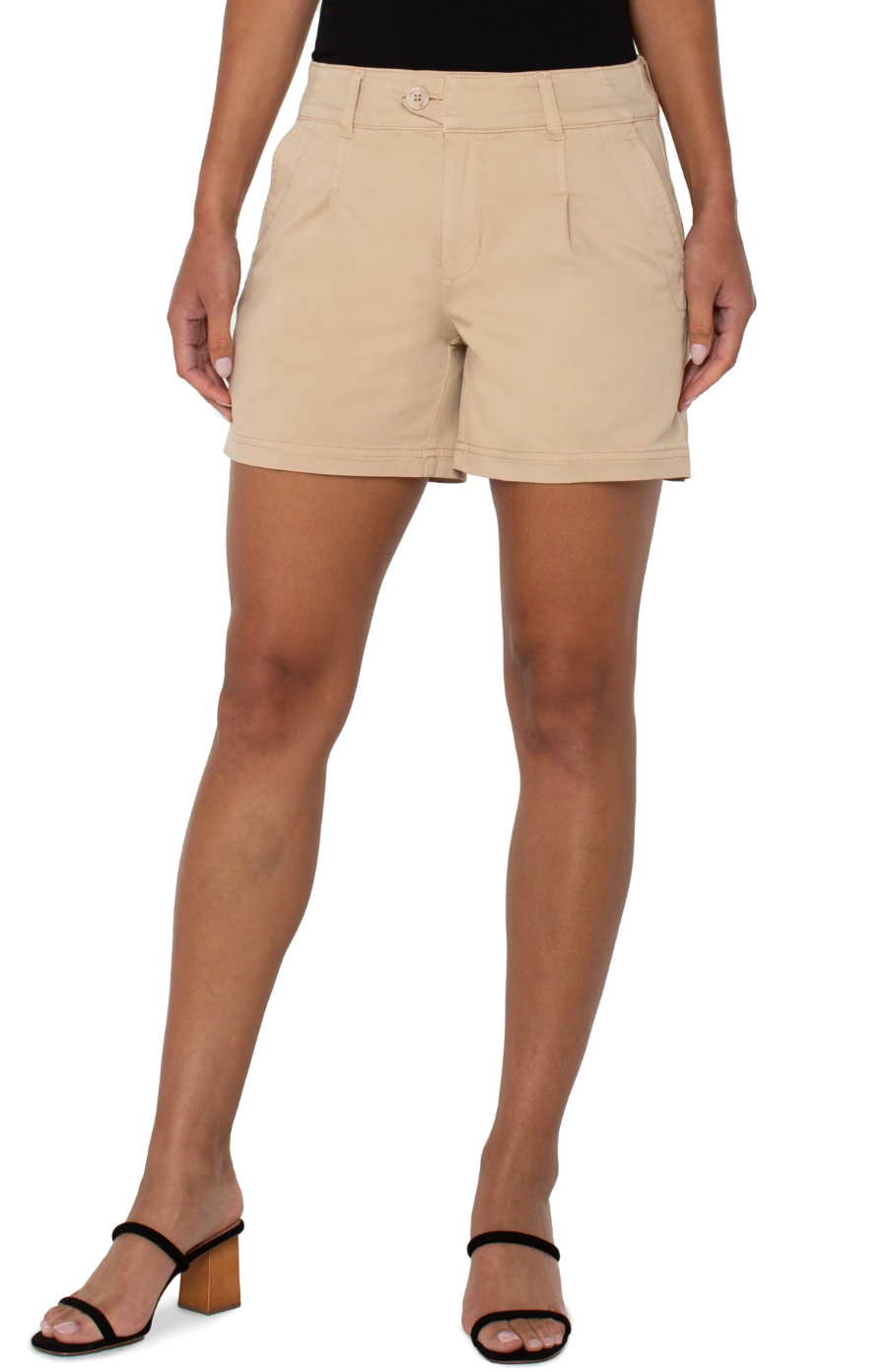 LIVERPOOL PLEATED TROUSER SHORT - 5" INSEAM