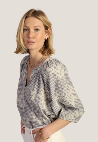 Dylan Gwynn Embroidered Gingham