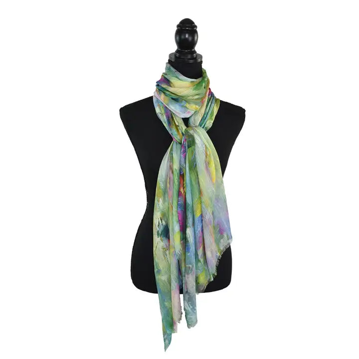 AUSTIN ABSTRACT PAINTERLY SCARF