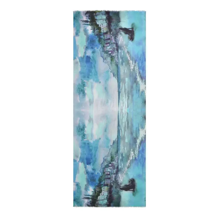 RIANNE PAINTERLY LANDSCAPE BEACH SCARF
