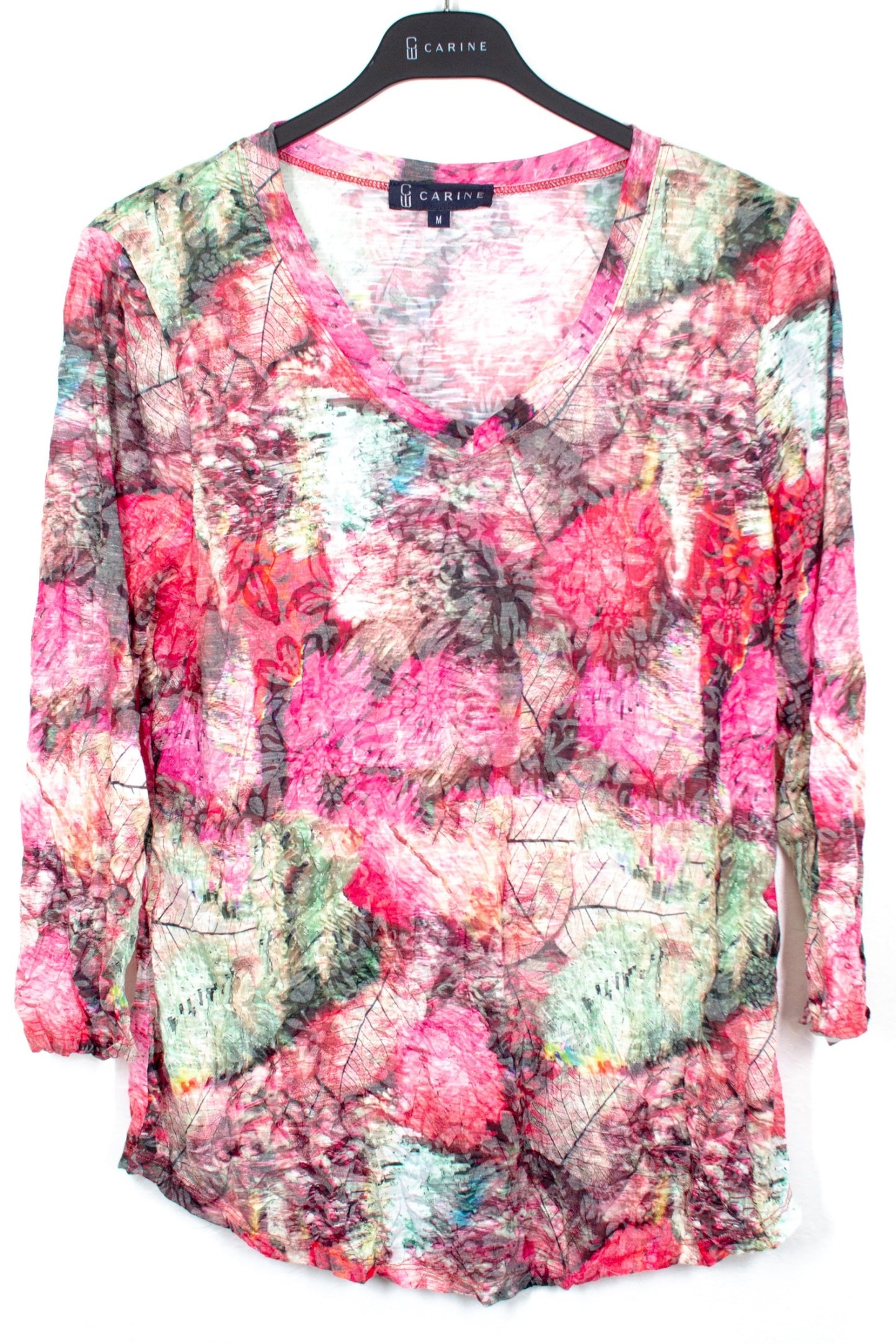 FALL FUSCHIA V-NECK TOP