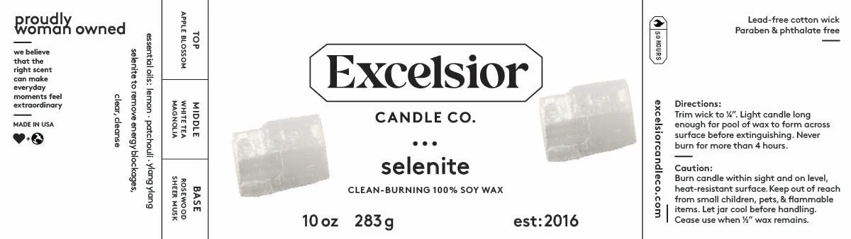 Excelsior Candle Co. Selenite Soy Candle