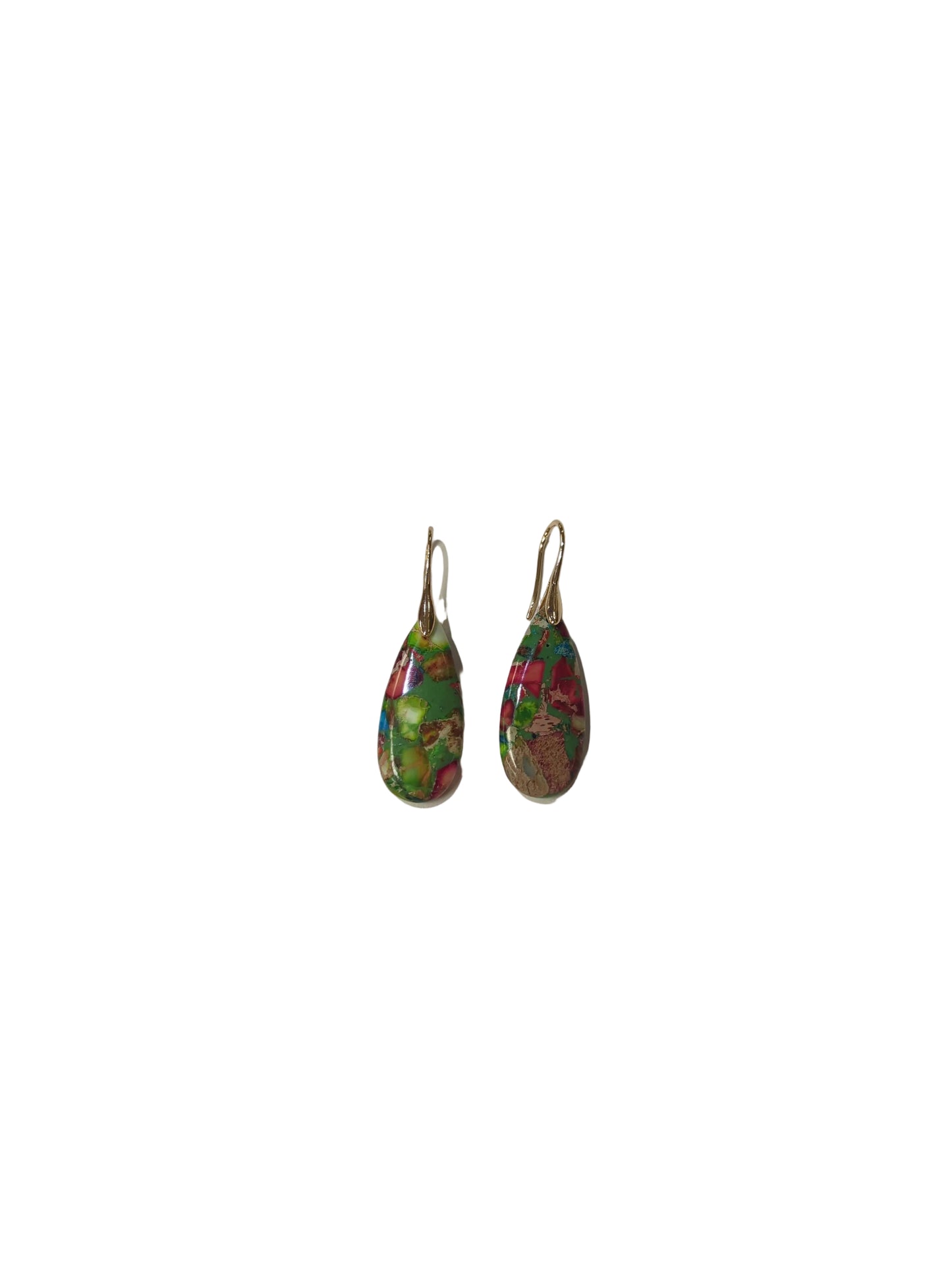 Sea Lily Mosaic Imperial Jasper Earrings