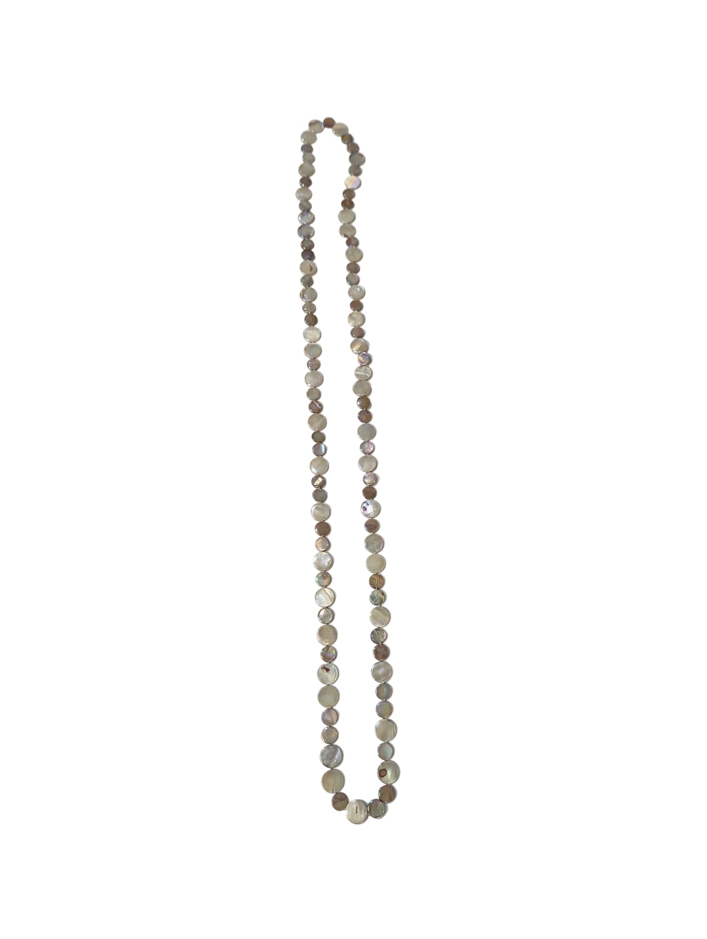 Sea Lily Single Strand Mother-of-Pearl Necklace Taupe