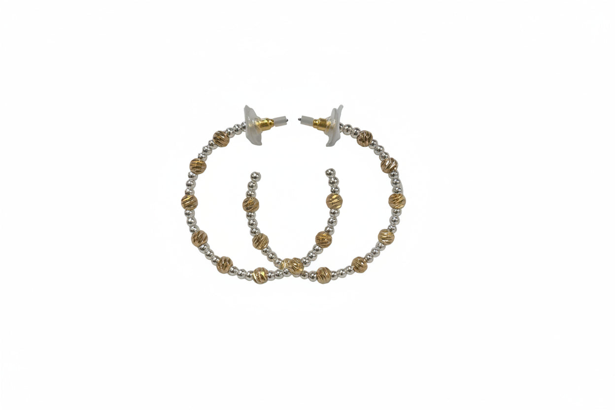 MEHGAN BROWNE VAN GOLD AND SILVER EARRINGS