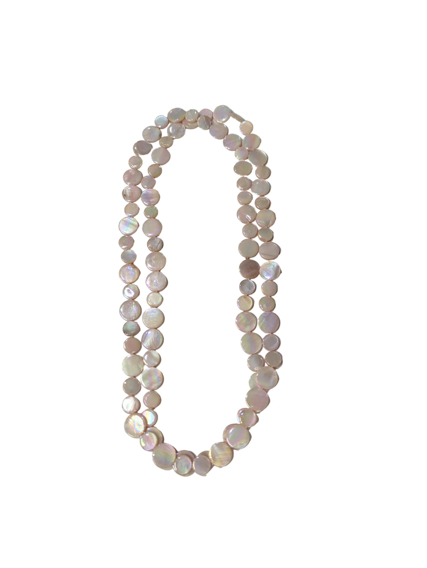 Sea Lily Single Strand Mother of Pearl Necklace Pink