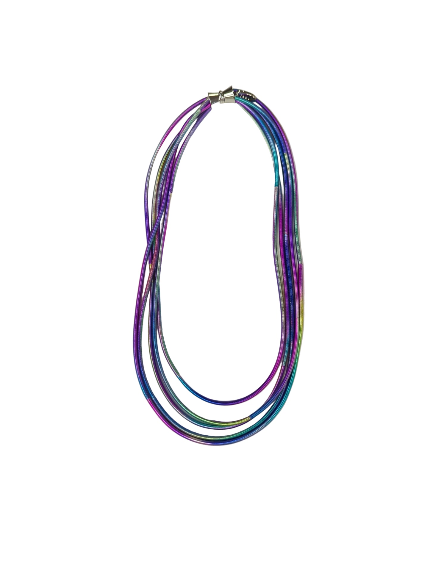 Sea Lily Thick Rainbow Irridescent Magnet Clasp Necklace