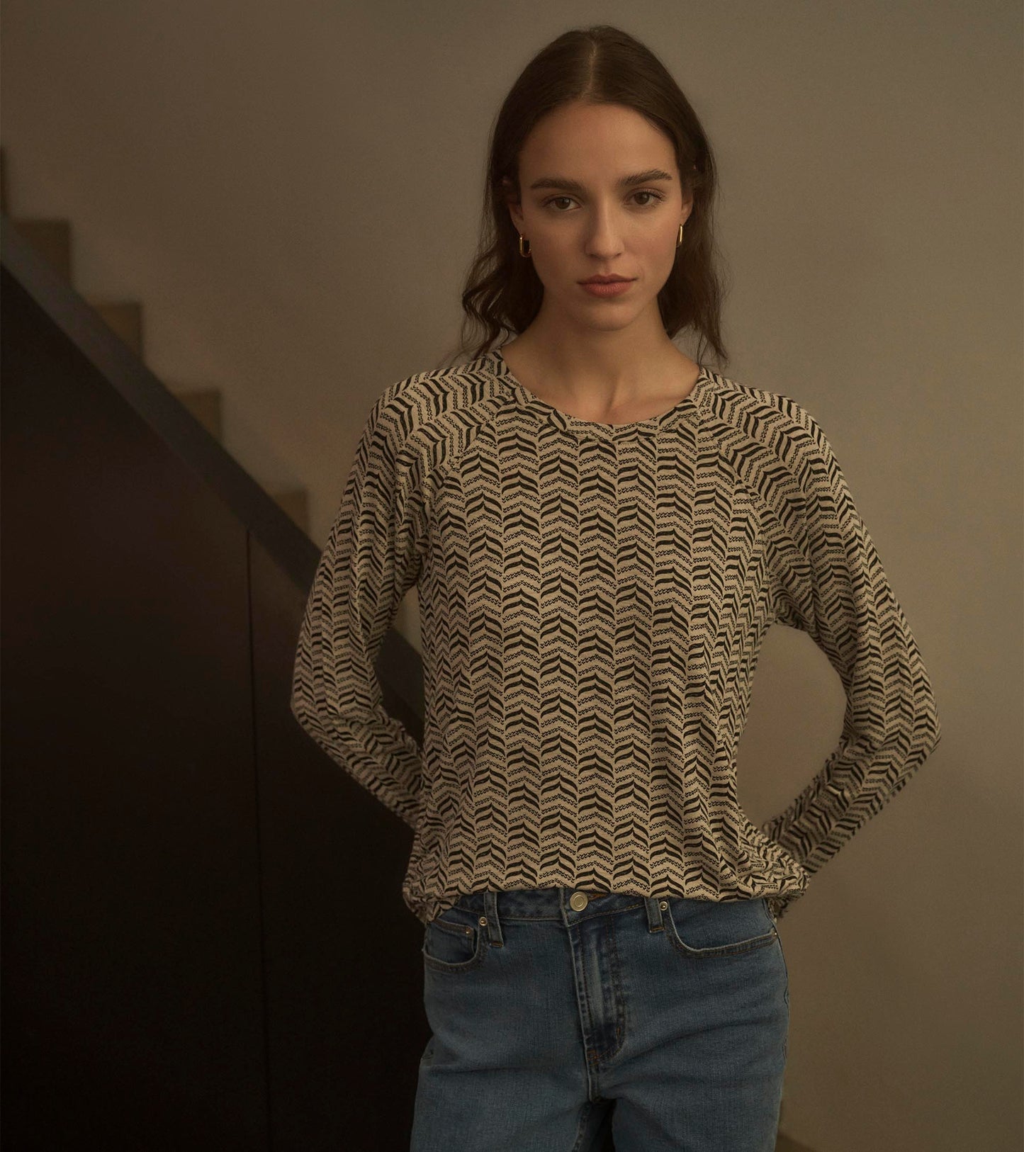 HATLEY CHANTEL PULLOVER - HERRINGBONE