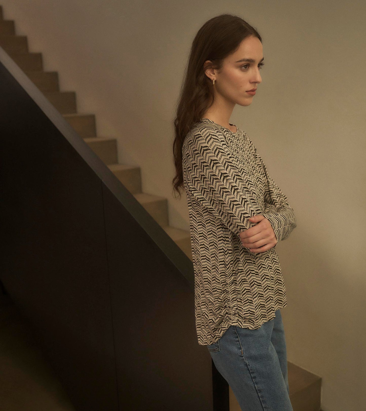 HATLEY CHANTEL PULLOVER - HERRINGBONE