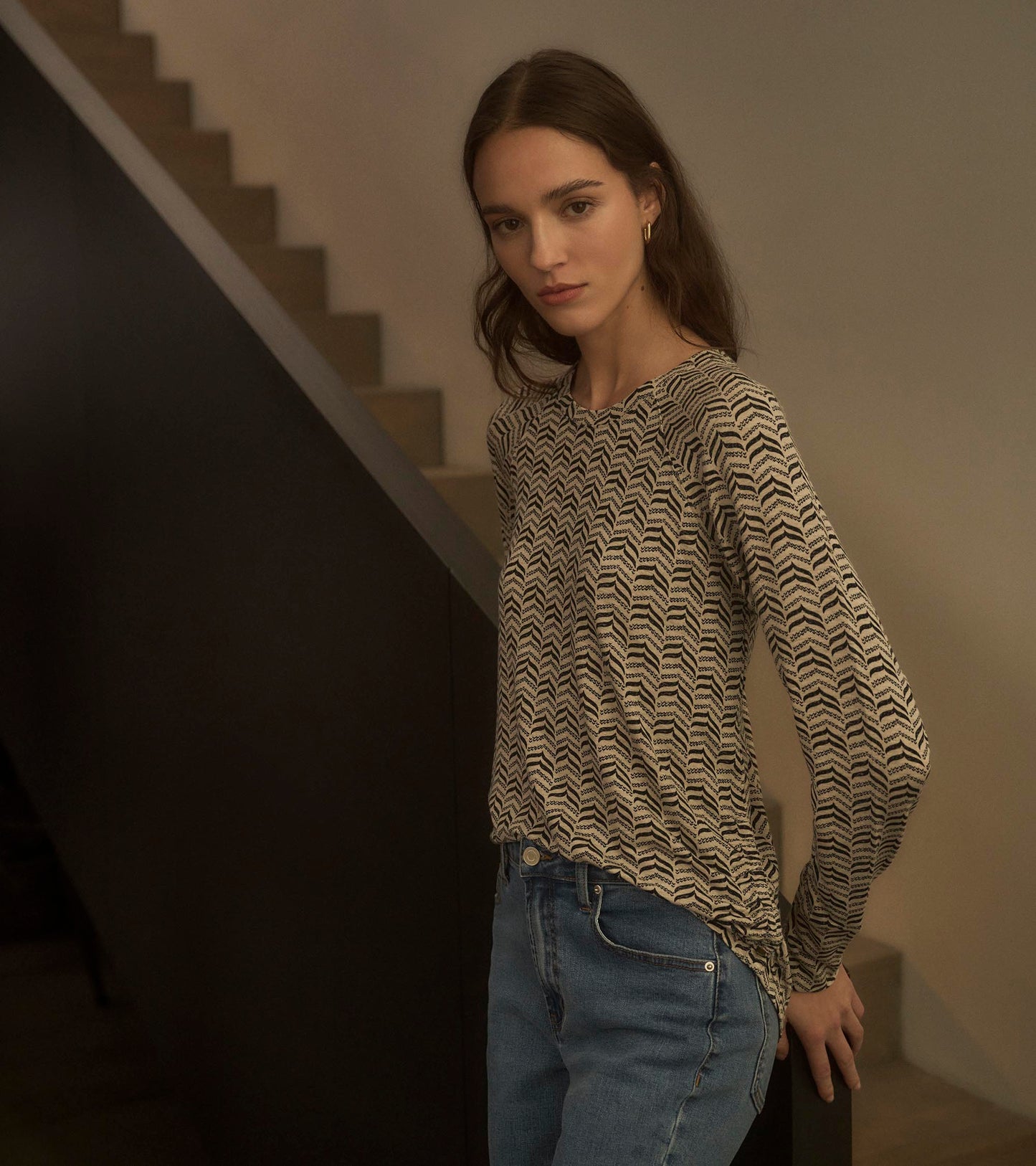 HATLEY CHANTEL PULLOVER - HERRINGBONE