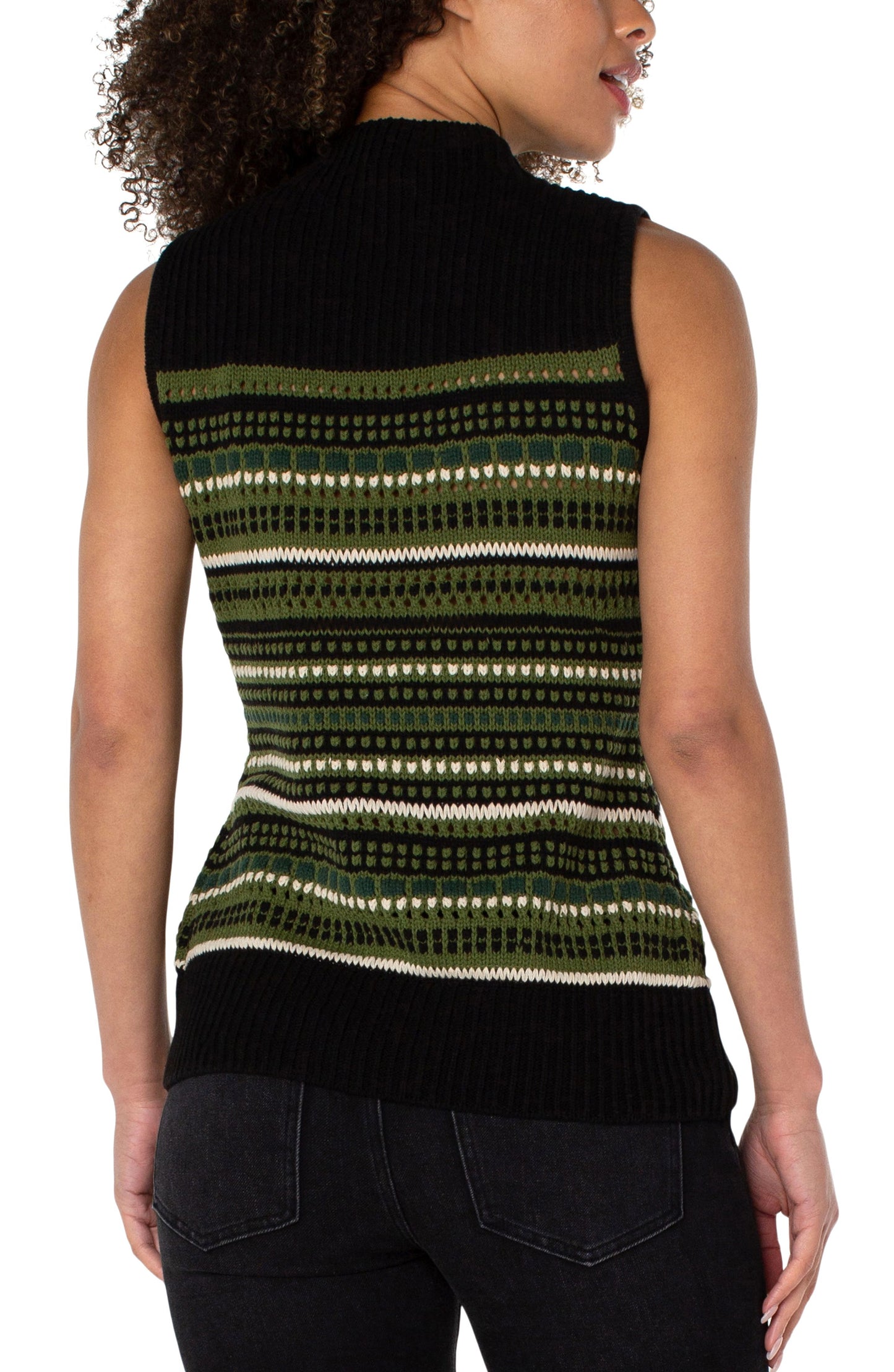 LIVERPOOL SLEEVELESS MOCK NECK SWEATER