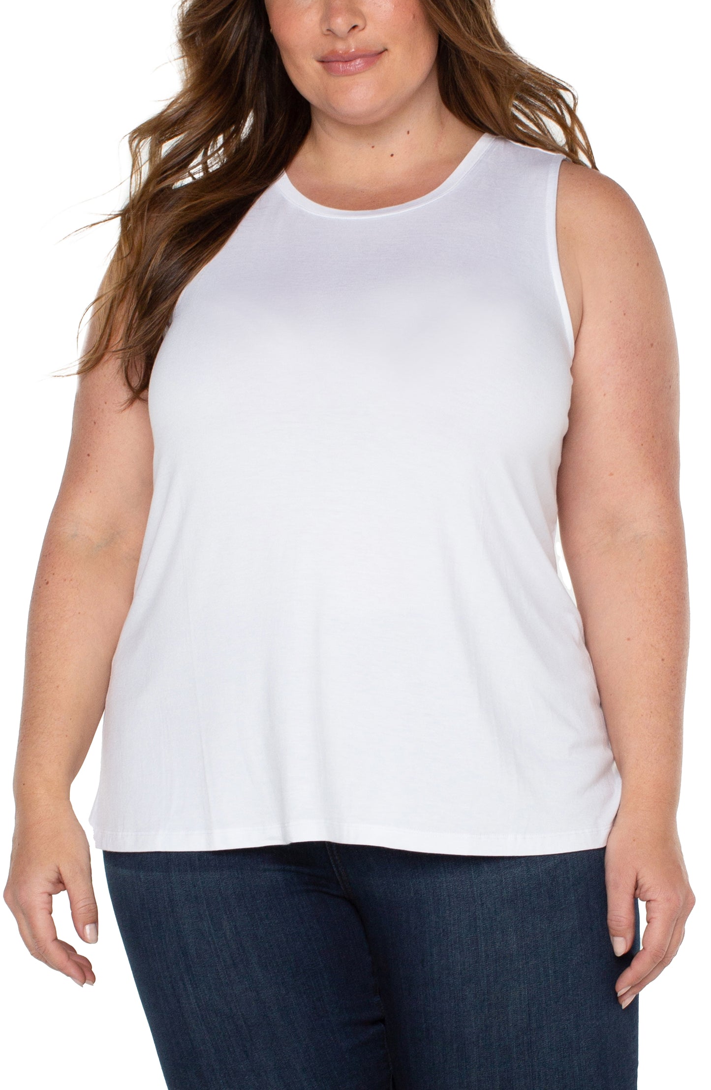 LIVERPOOL SLEEVELESS SCOOP NECK TANK TOP - PLUS