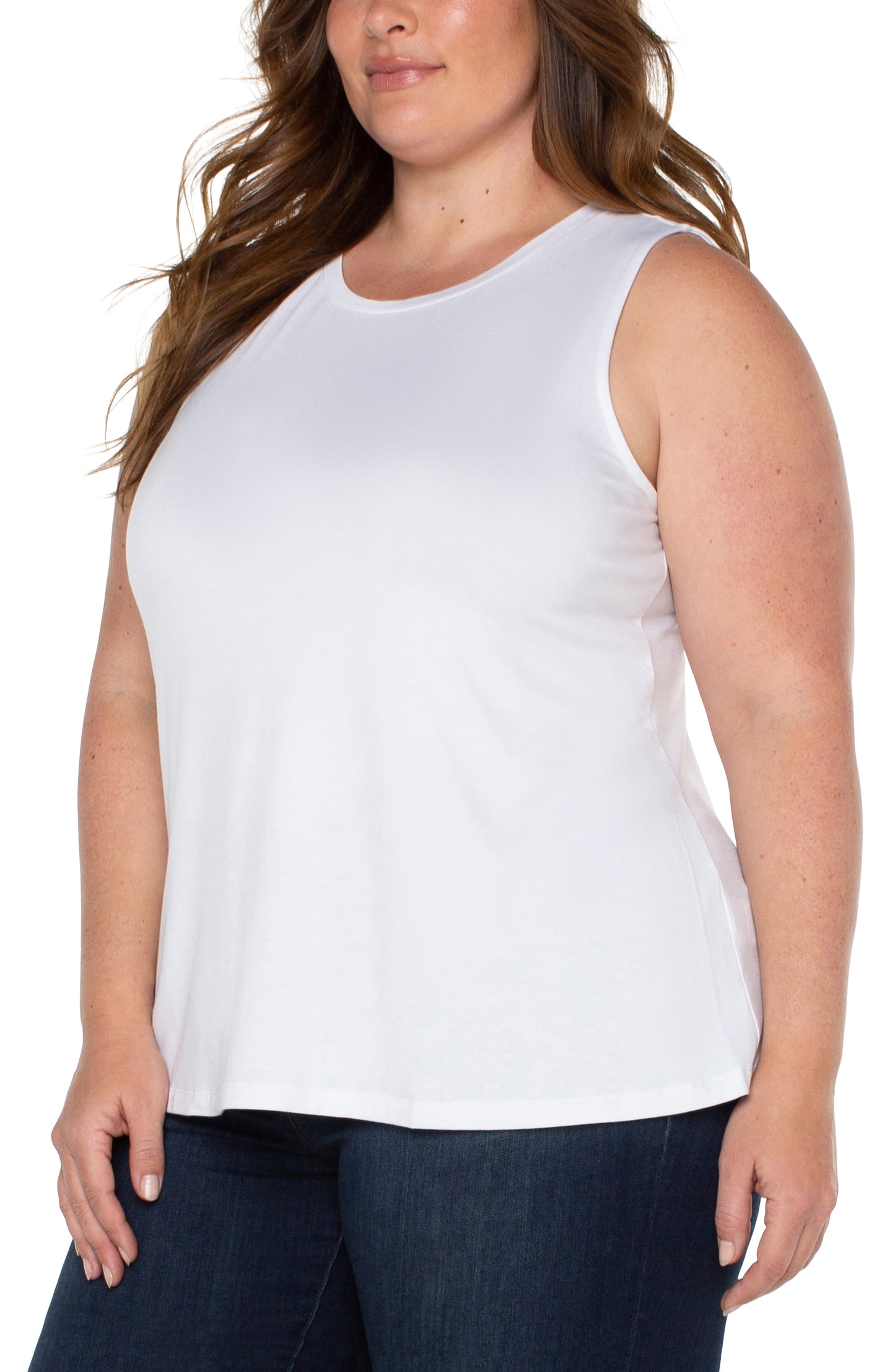 LIVERPOOL SLEEVELESS SCOOP NECK TANK TOP - PLUS