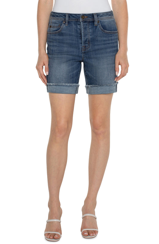 LIVERPOOL THE KEEPER FRAY CUFF SHORT 7"-9" INSEAM
