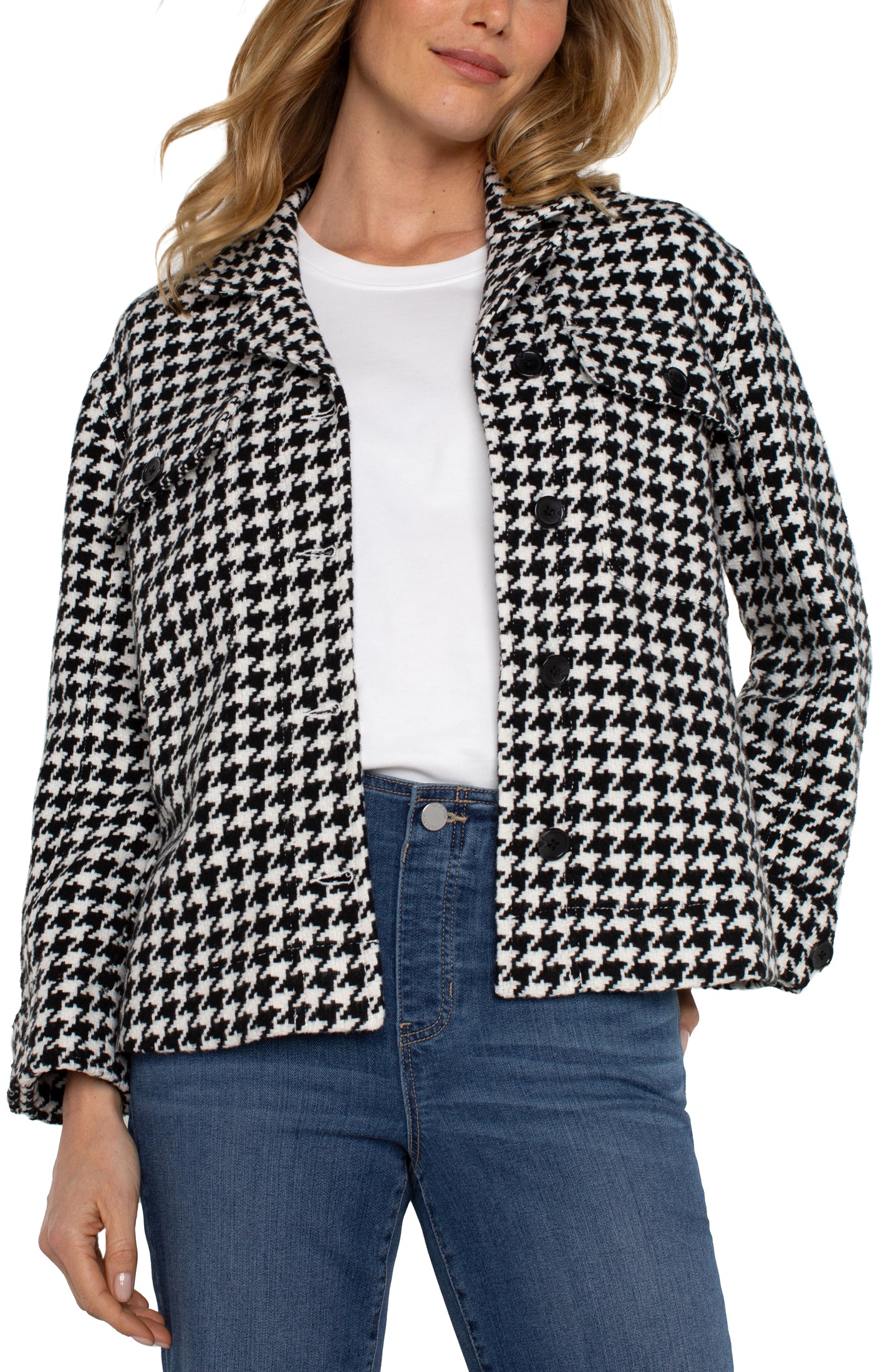 LIVERPOOL BOXY SHACKET WITH SIDE SLITS
