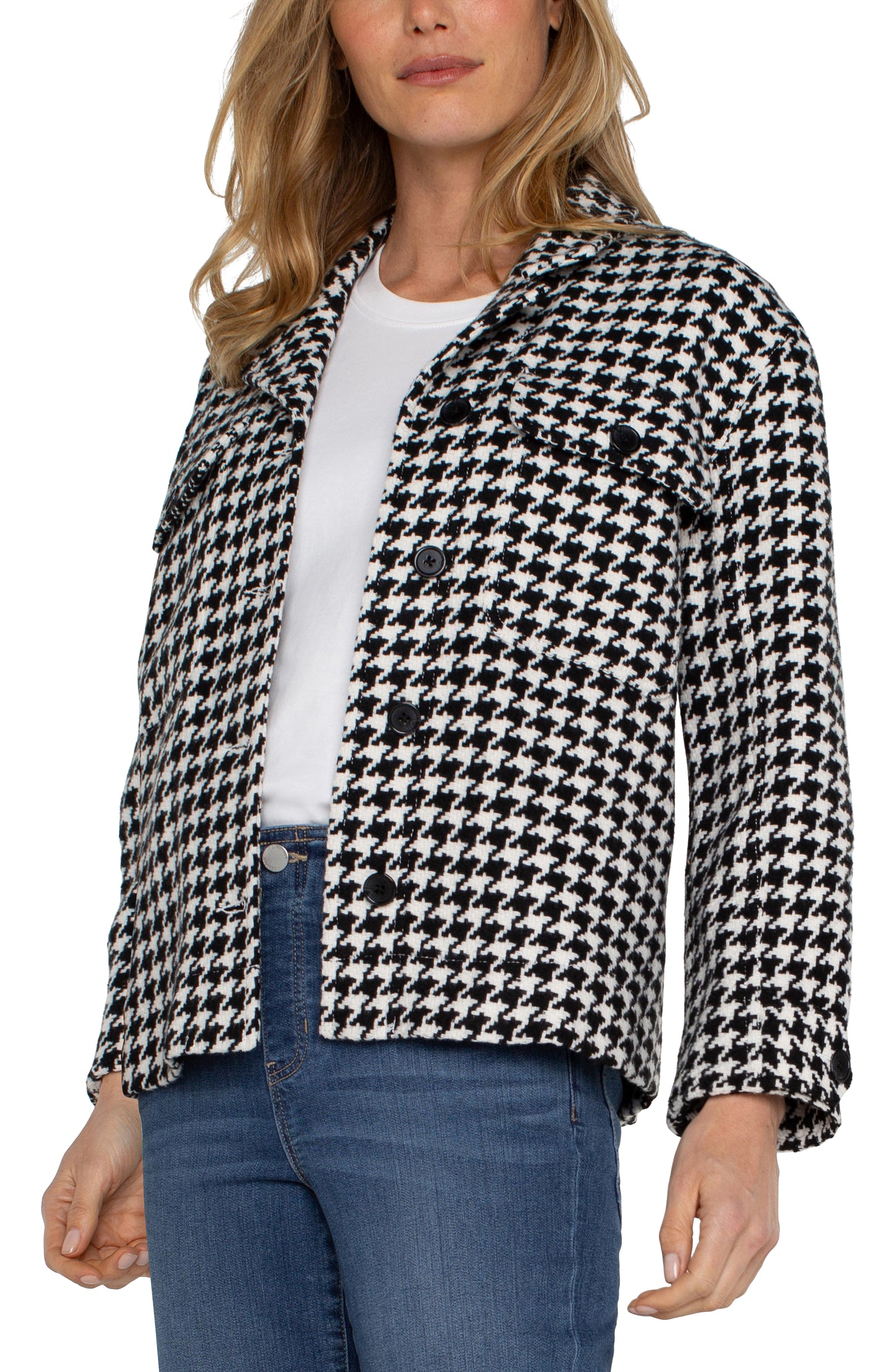LIVERPOOL BOXY SHACKET WITH SIDE SLITS
