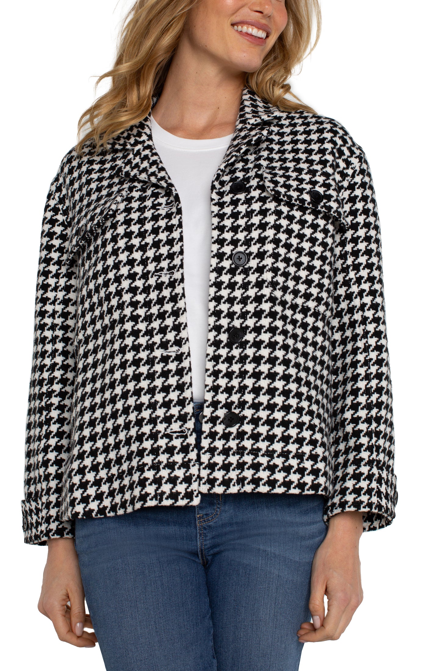 LIVERPOOL BOXY SHACKET WITH SIDE SLITS