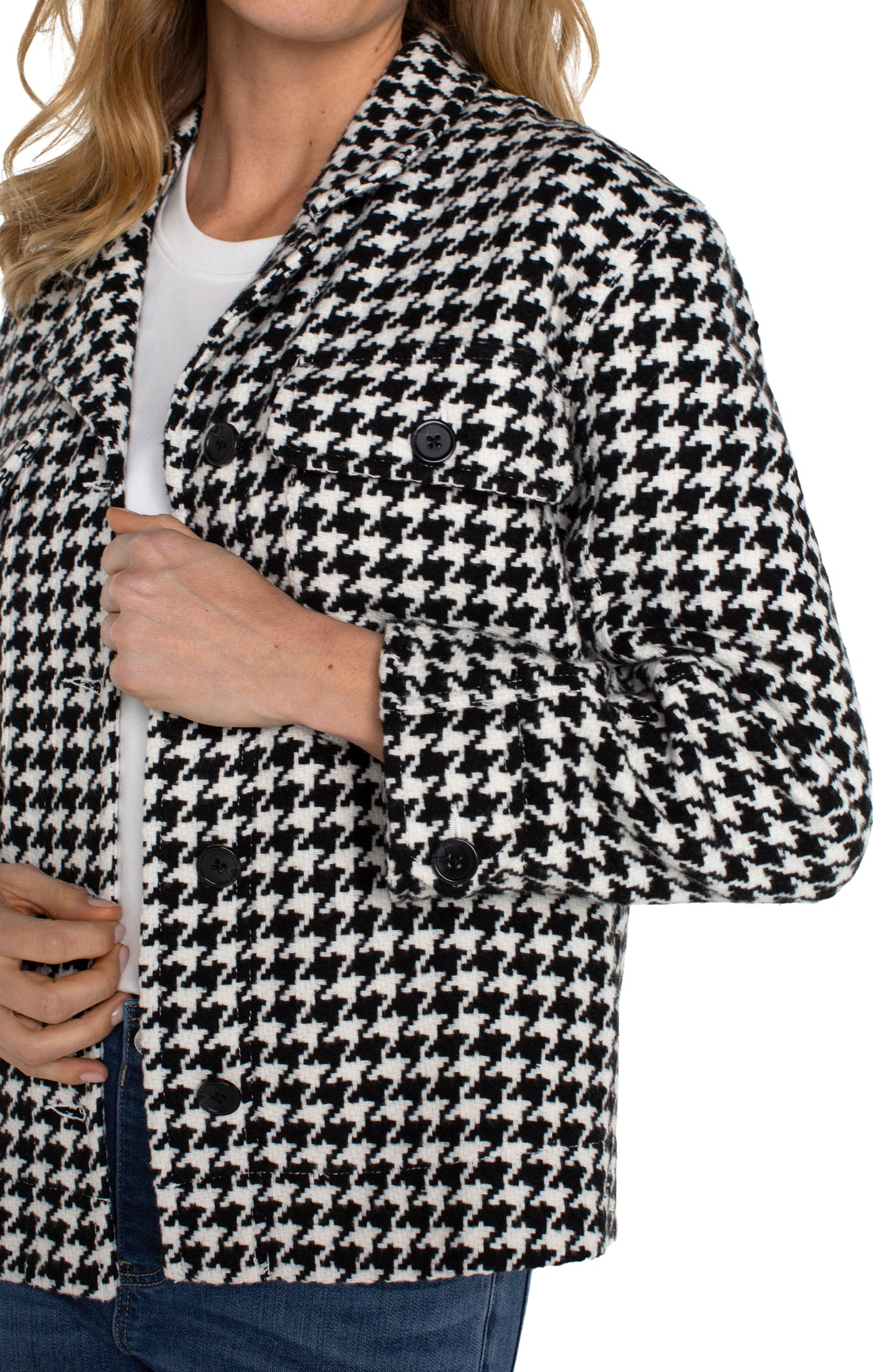 LIVERPOOL BOXY SHACKET WITH SIDE SLITS