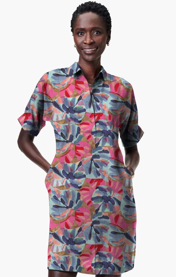 NIC+ZOE FIREWORK FOLIAGE POLISHED DEVON DRESS – 6th & Broadway