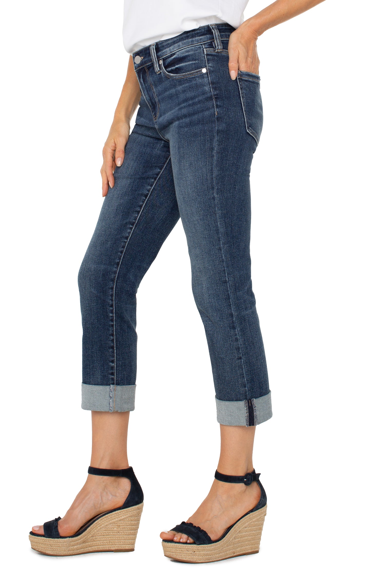 CHARLIE CROP WIDE ROLLED CUFF 24" INSEAM