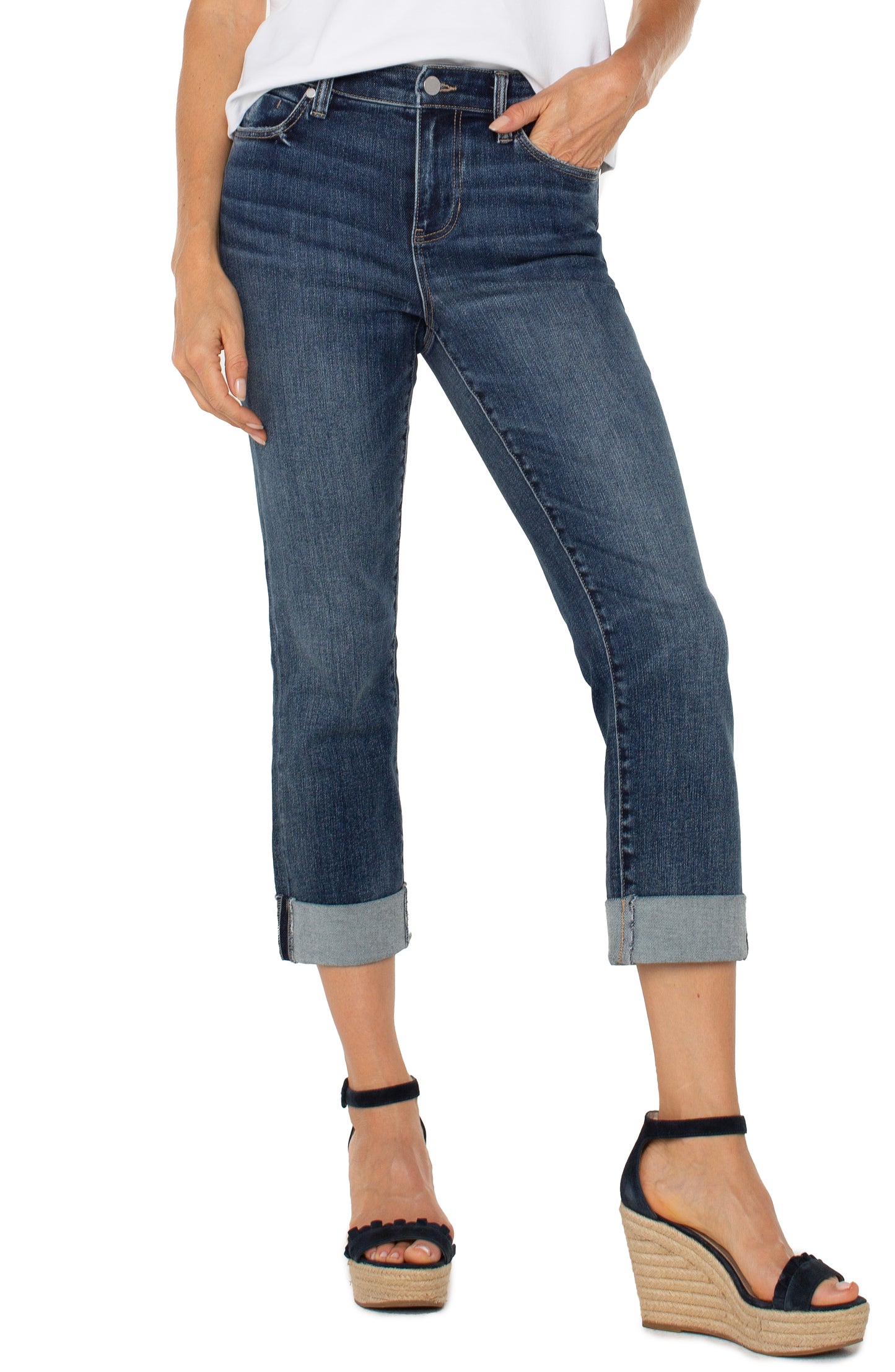 CHARLIE CROP WIDE ROLLED CUFF 24" INSEAM