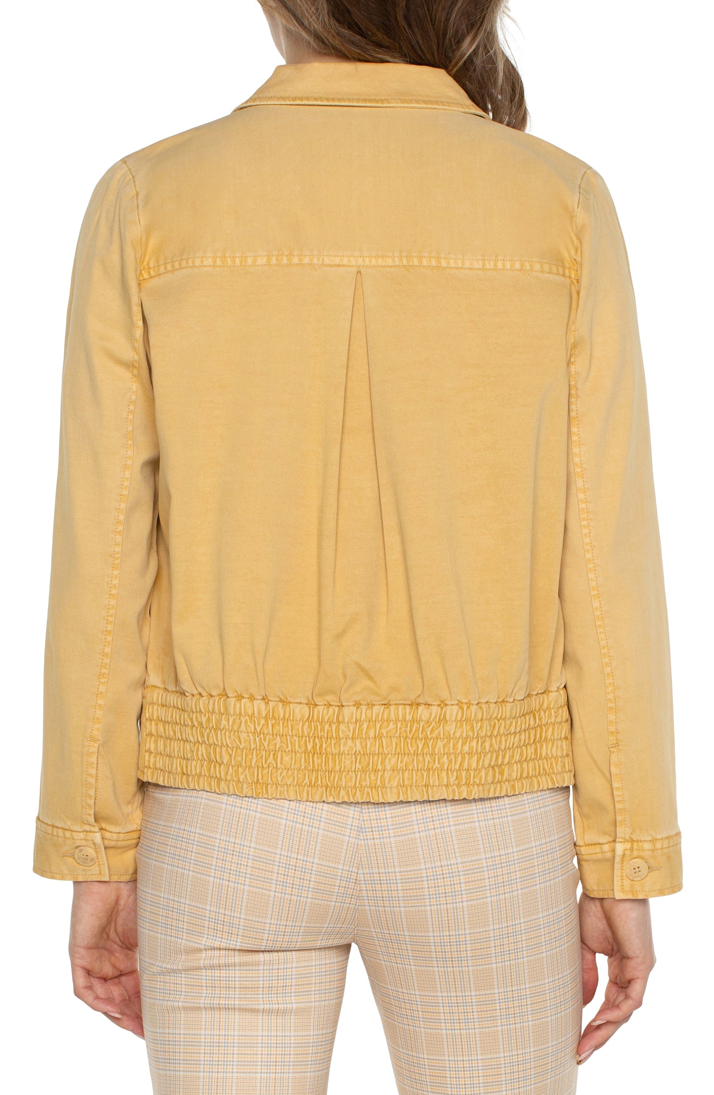 LIVERPOOL TRUCKER JACKET WITH ELASTIC BACK WAIST