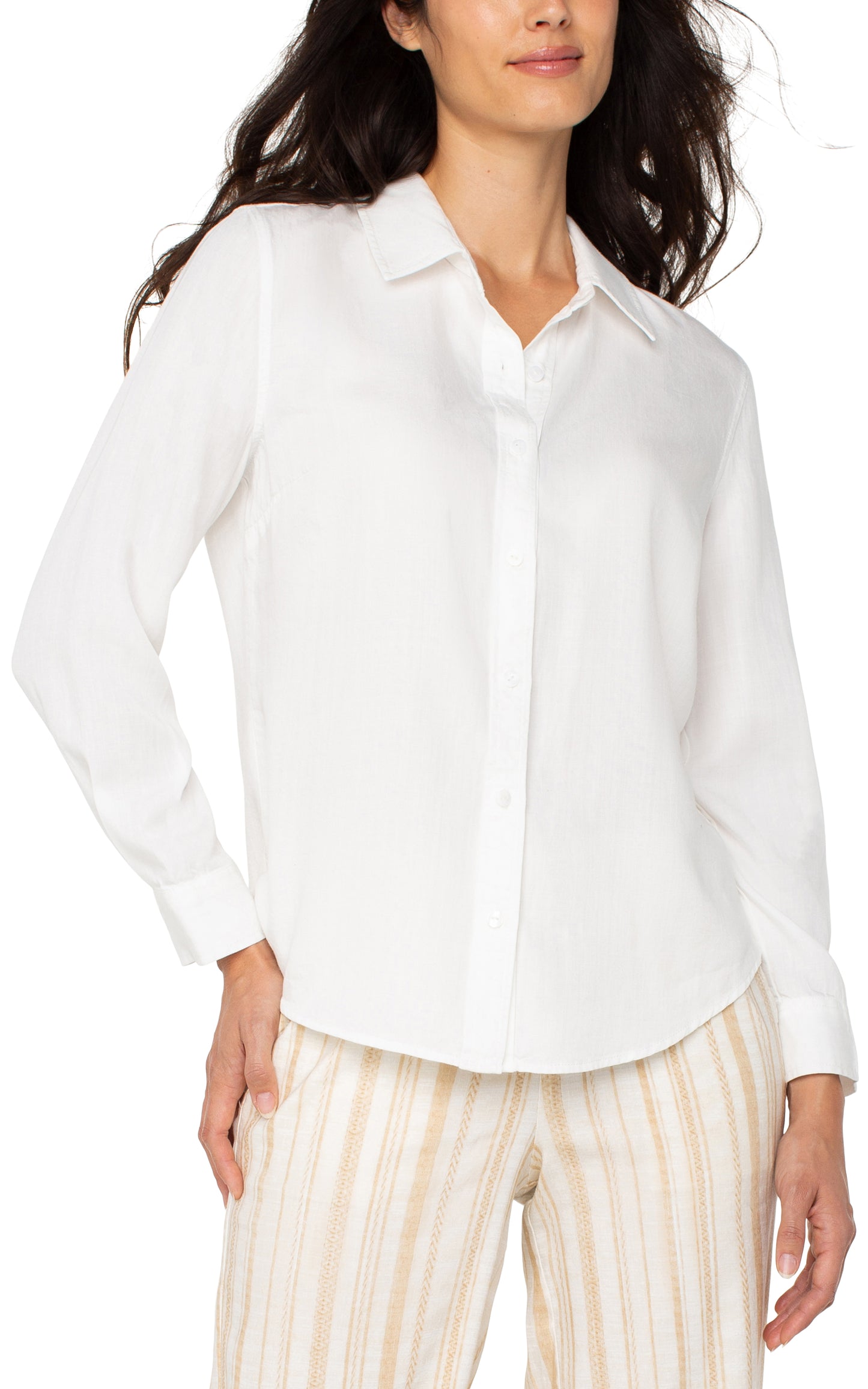 LIVERPOOL LONG ROLLED SLEEVE WOVEN SHIRT