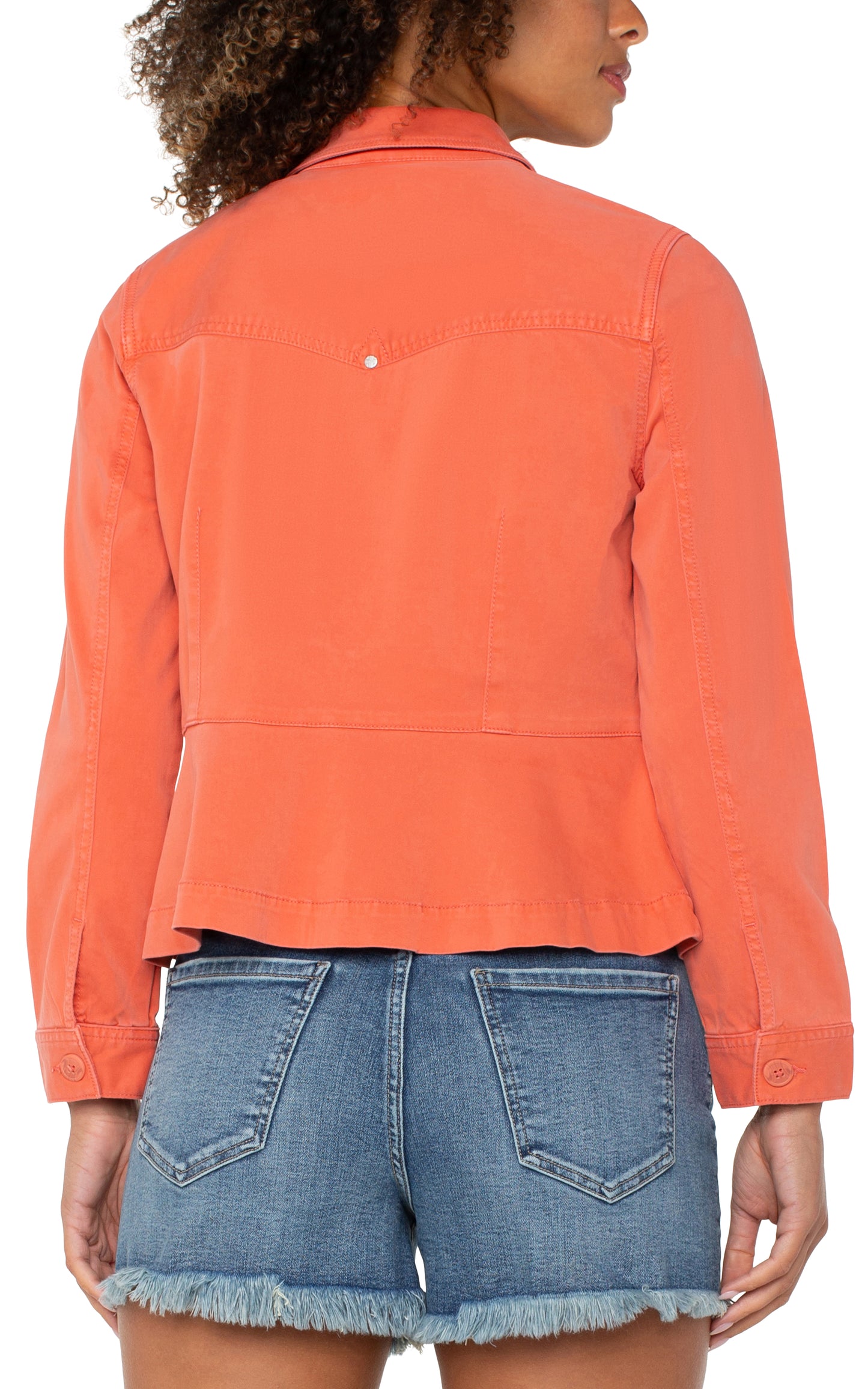 LIVERPOOL PEPLUM TRUCKER JACKET