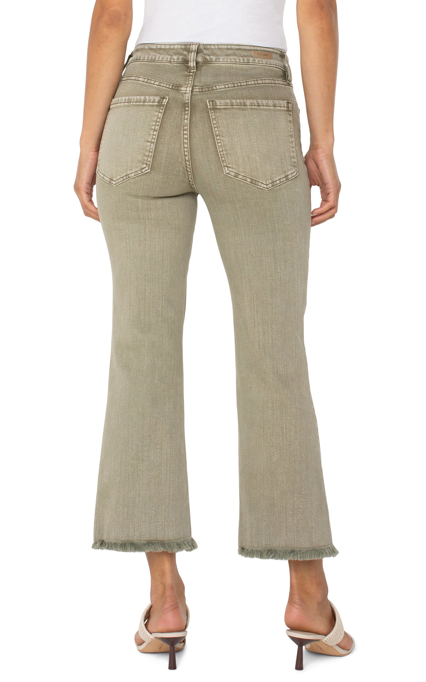 LIVERPOOL HANNAH CROPPED FLARE WITH FRAY HEM