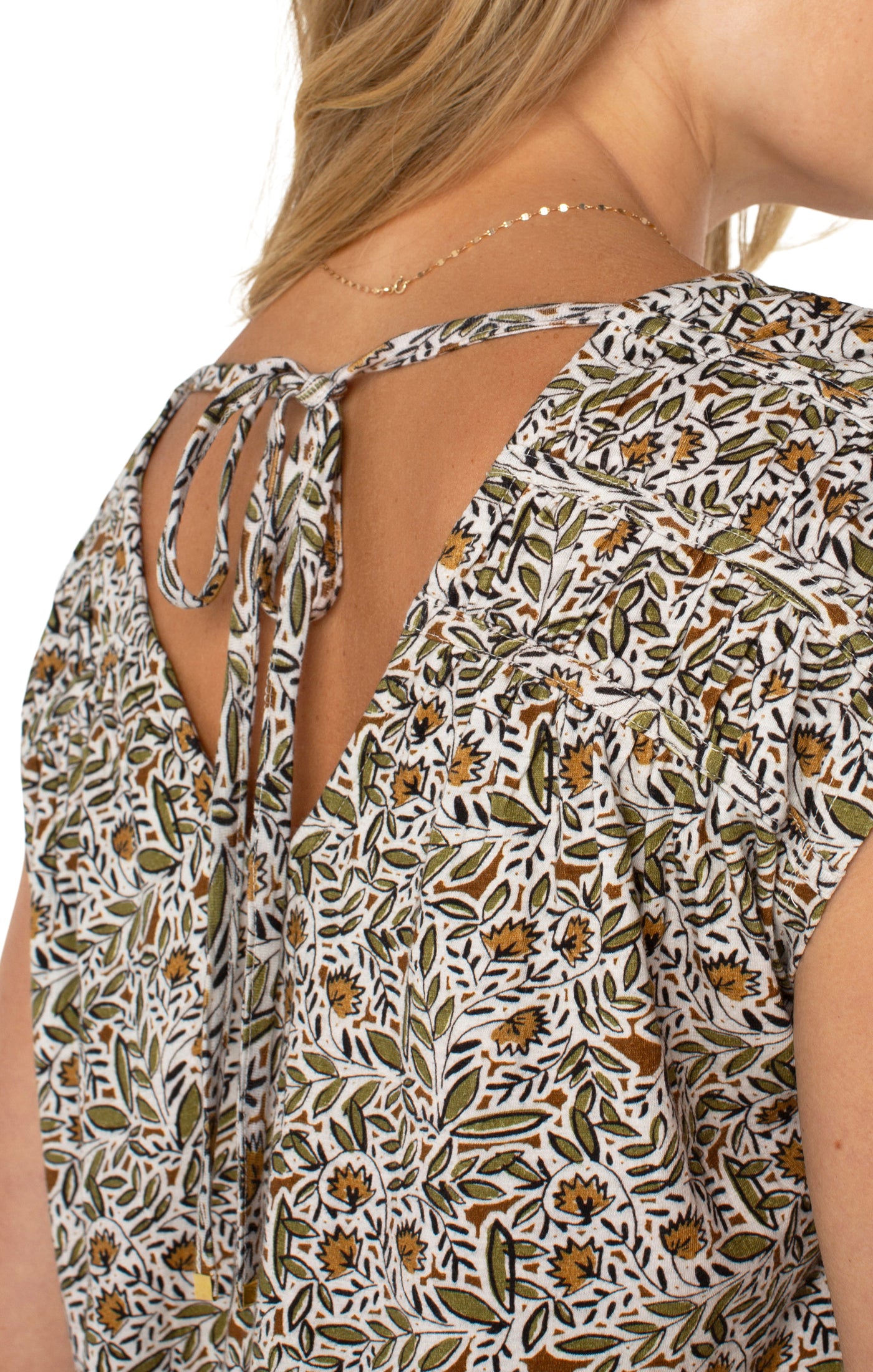 LIVERPOOL SHORT SLEEVE DOLMAN TIE BACK KNIT TOP