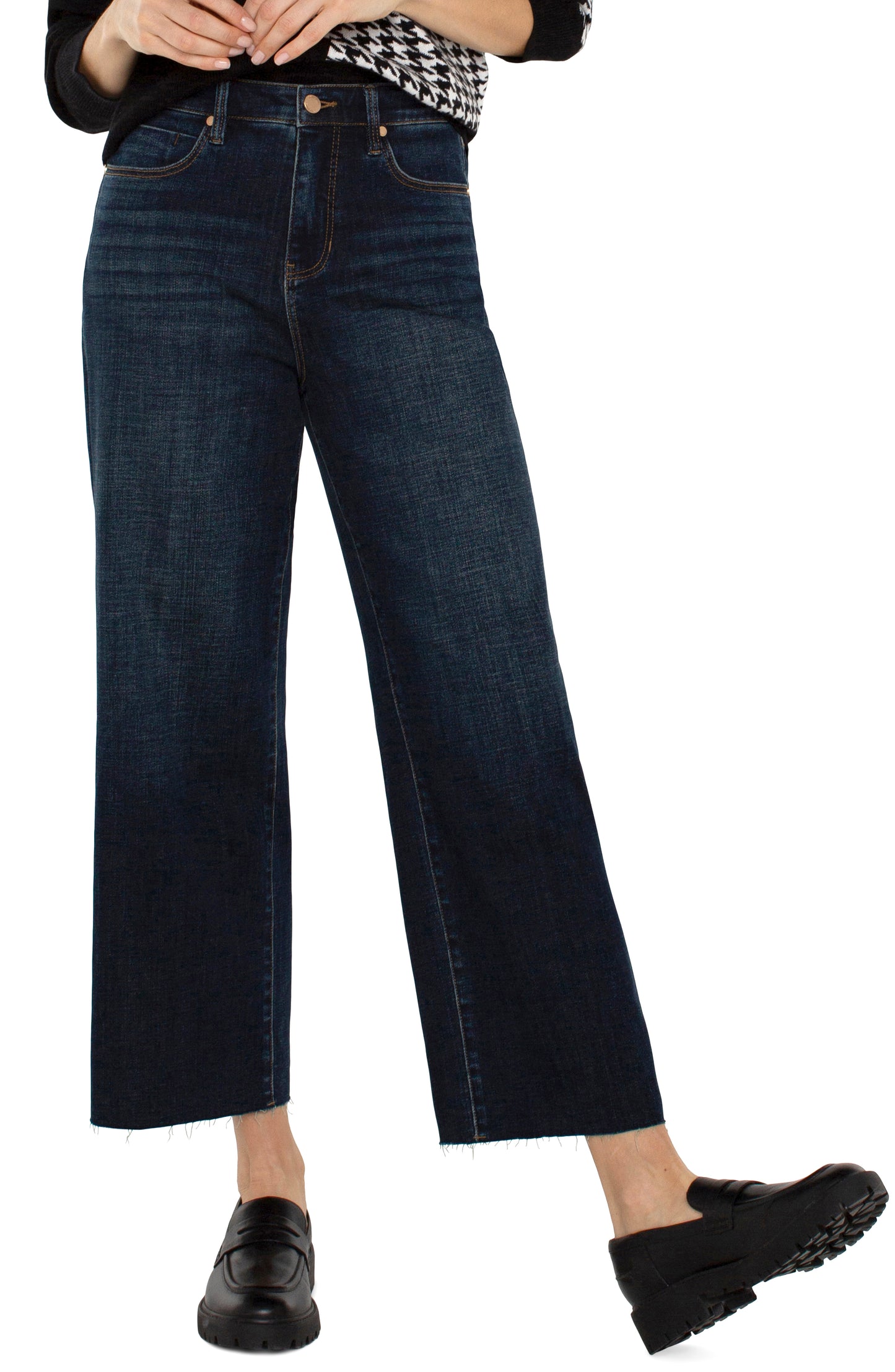 LIVERPOOL STRIDE HI-RISE CROP WITH WIDE CUT HEM 26" INSEAM