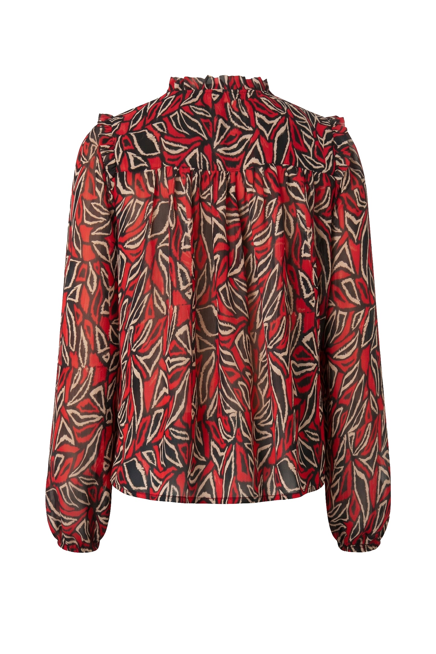 Liverpool Long Sleeve Woven Blouse with Pintucks