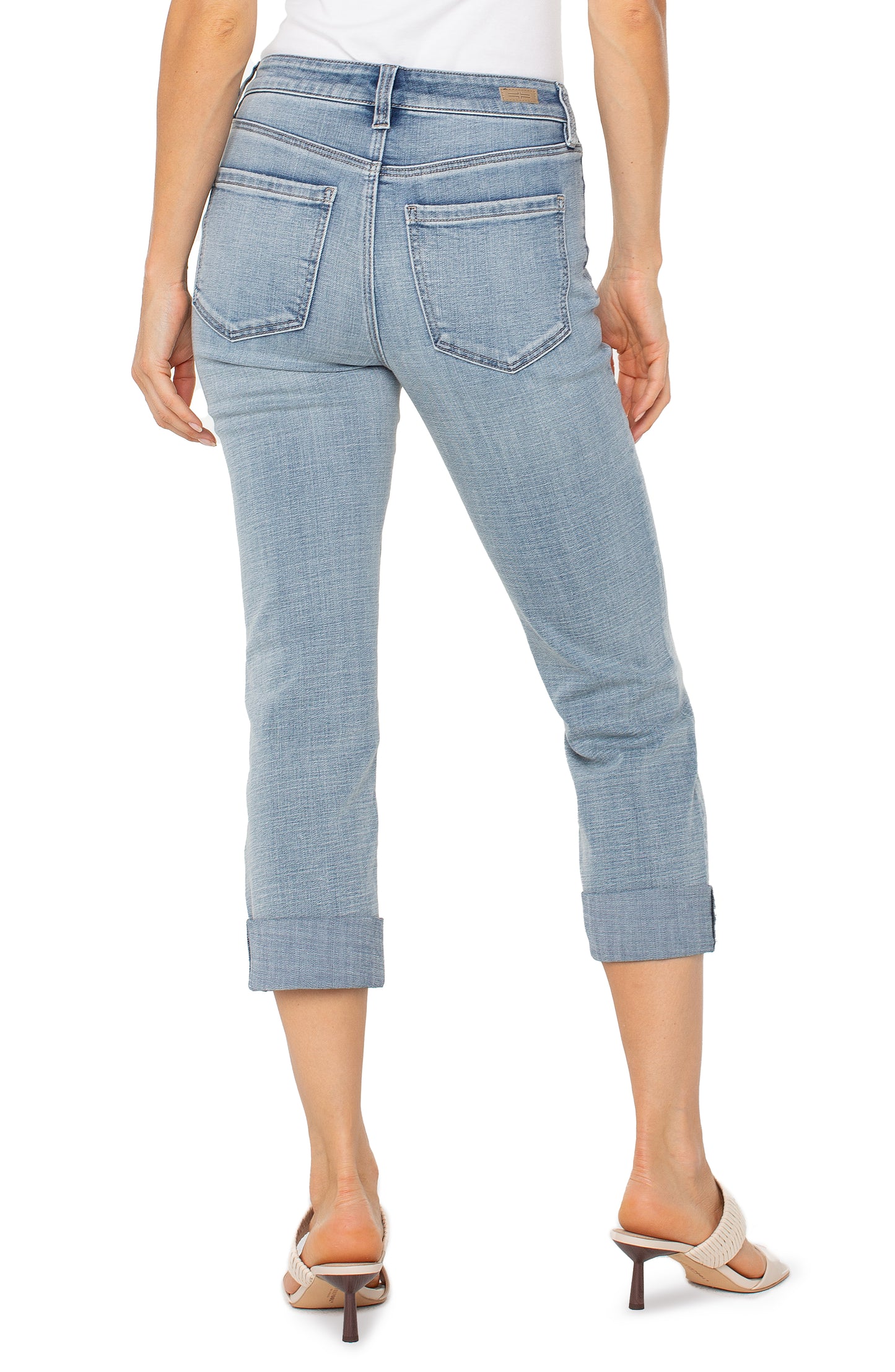 LIVERPOOL CHARLIE CROP WIDE ROLLED CUFF 24" INSEAM