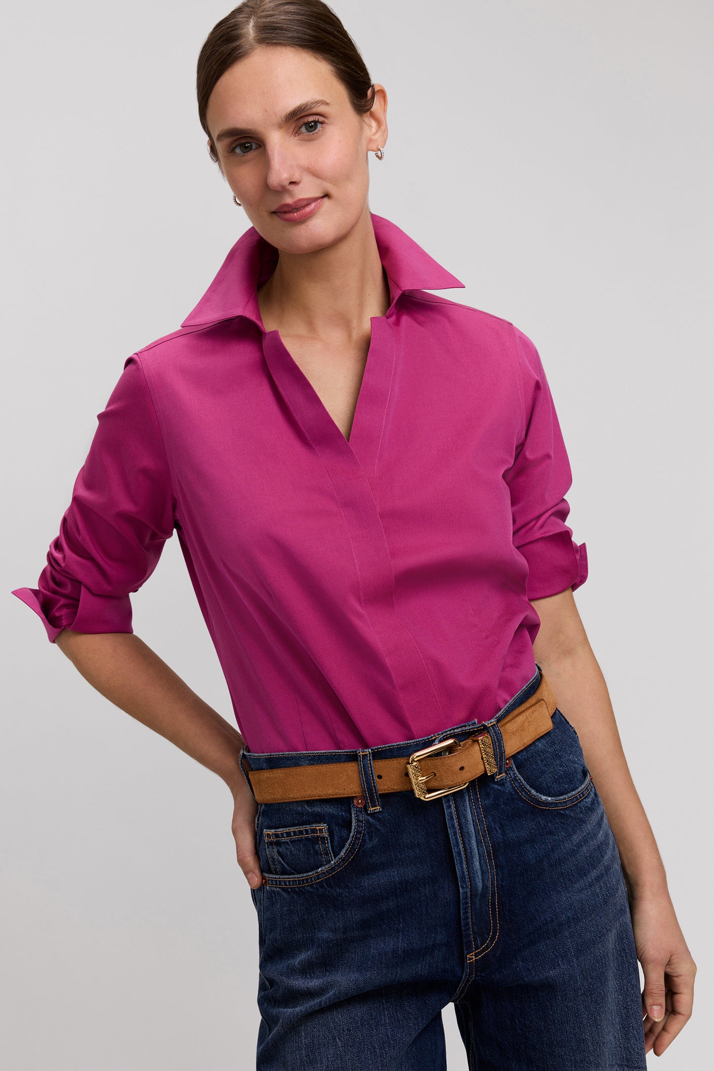 Foxcroft Pinpoint Taylor 3/4 Sleeve