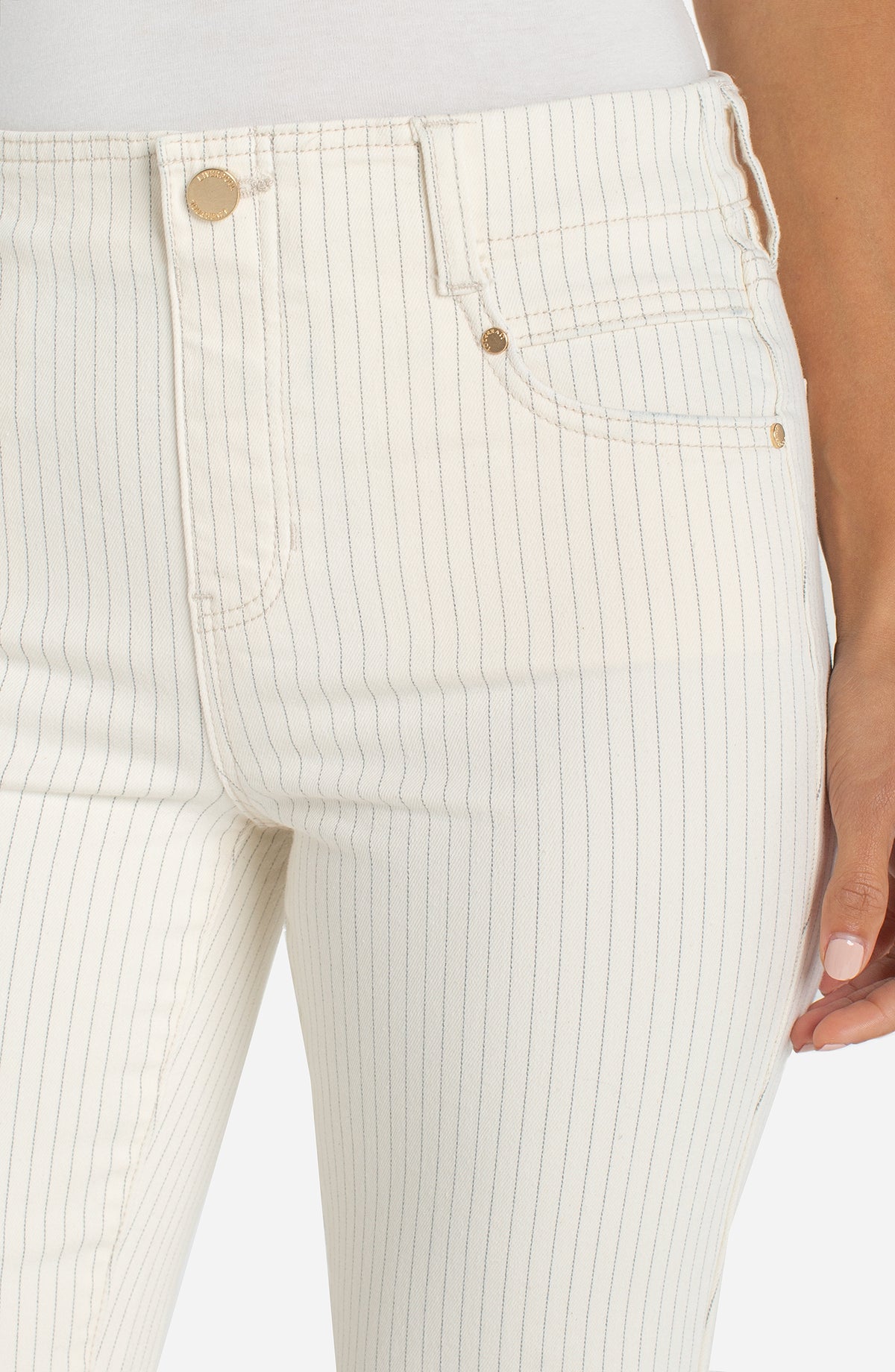 Liverpool Gia Glider Crop Flare With Wide Hem