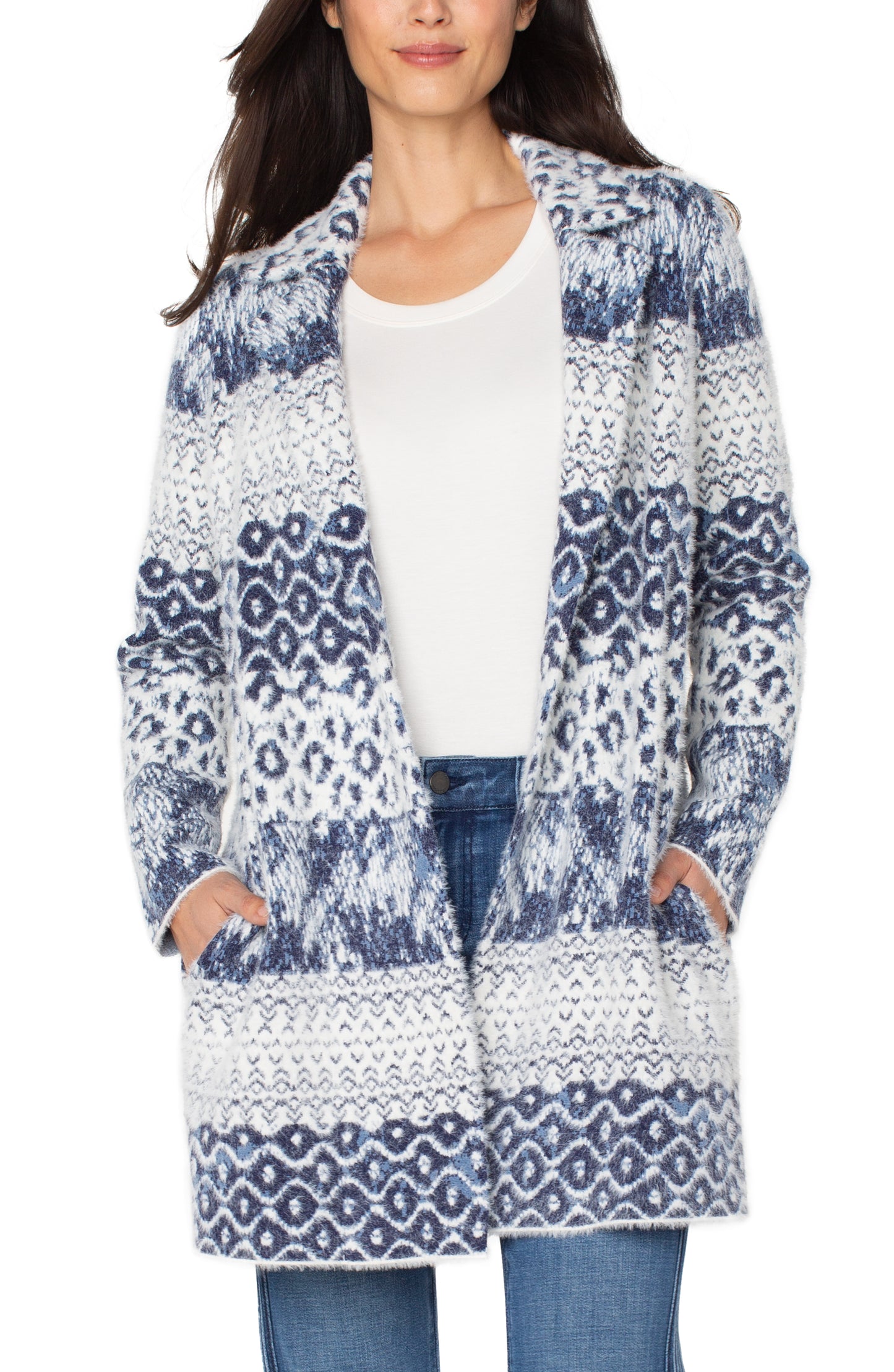 LIVERPOOL LONG SLEEVE OPEN FRONT SWEATER COAT