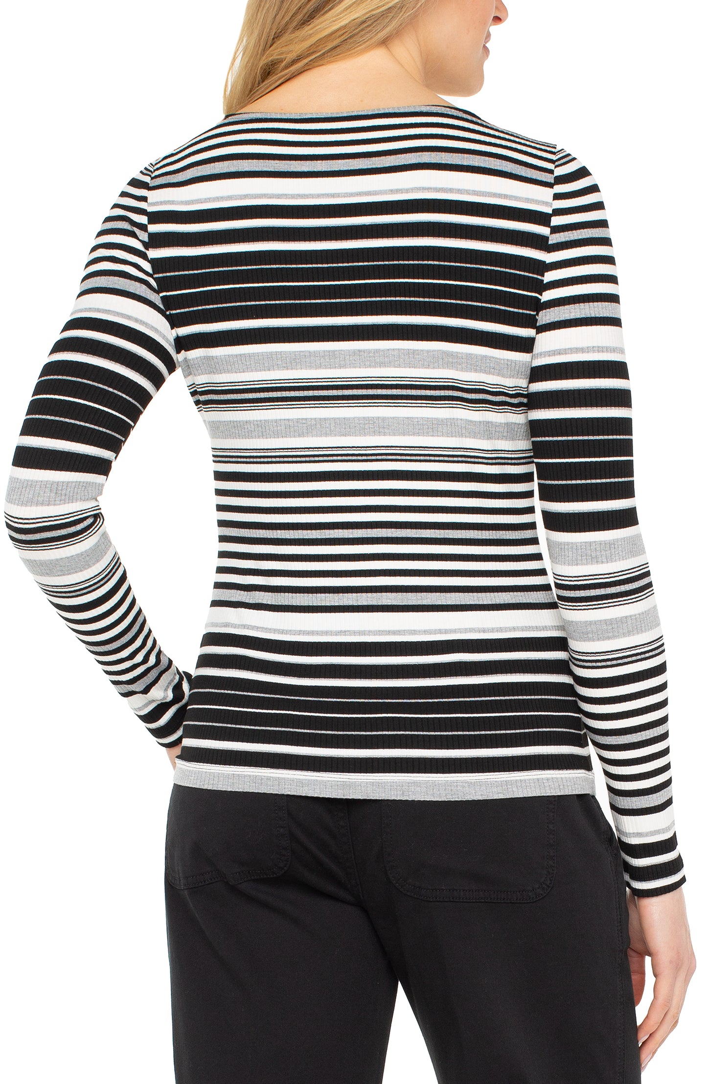 LIVERPOOL LONG SLEEVE BOAT NECK KNIT TOP